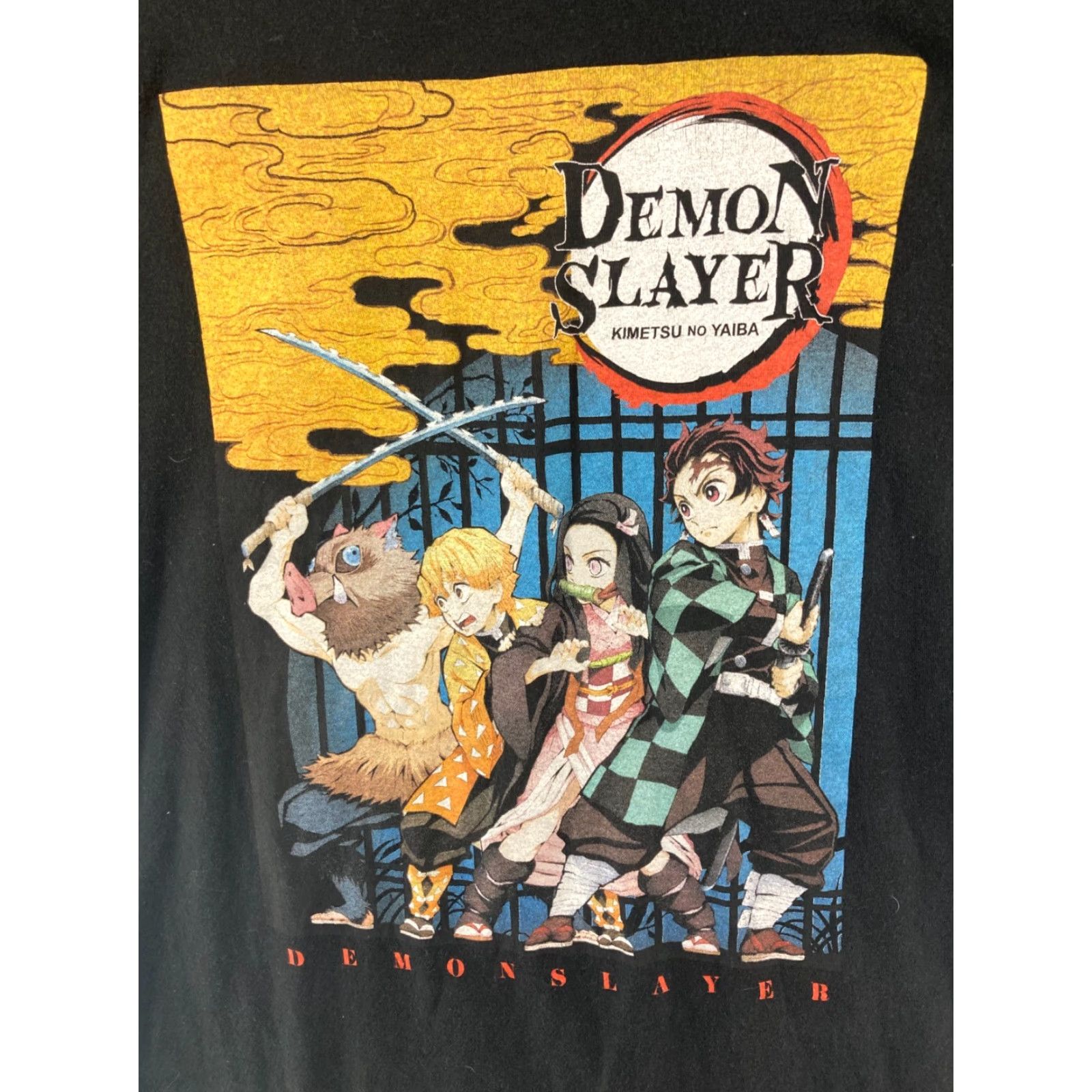 Vintage Demon Slayer Mens TShirt L Black Anime Shirt Mens Large Black Graphic Print Crew Neck Cotton Jersey Short Sleeve 90s Theme Norton? Size US L / EU 52-54 / 3 - 2 Thumbnail