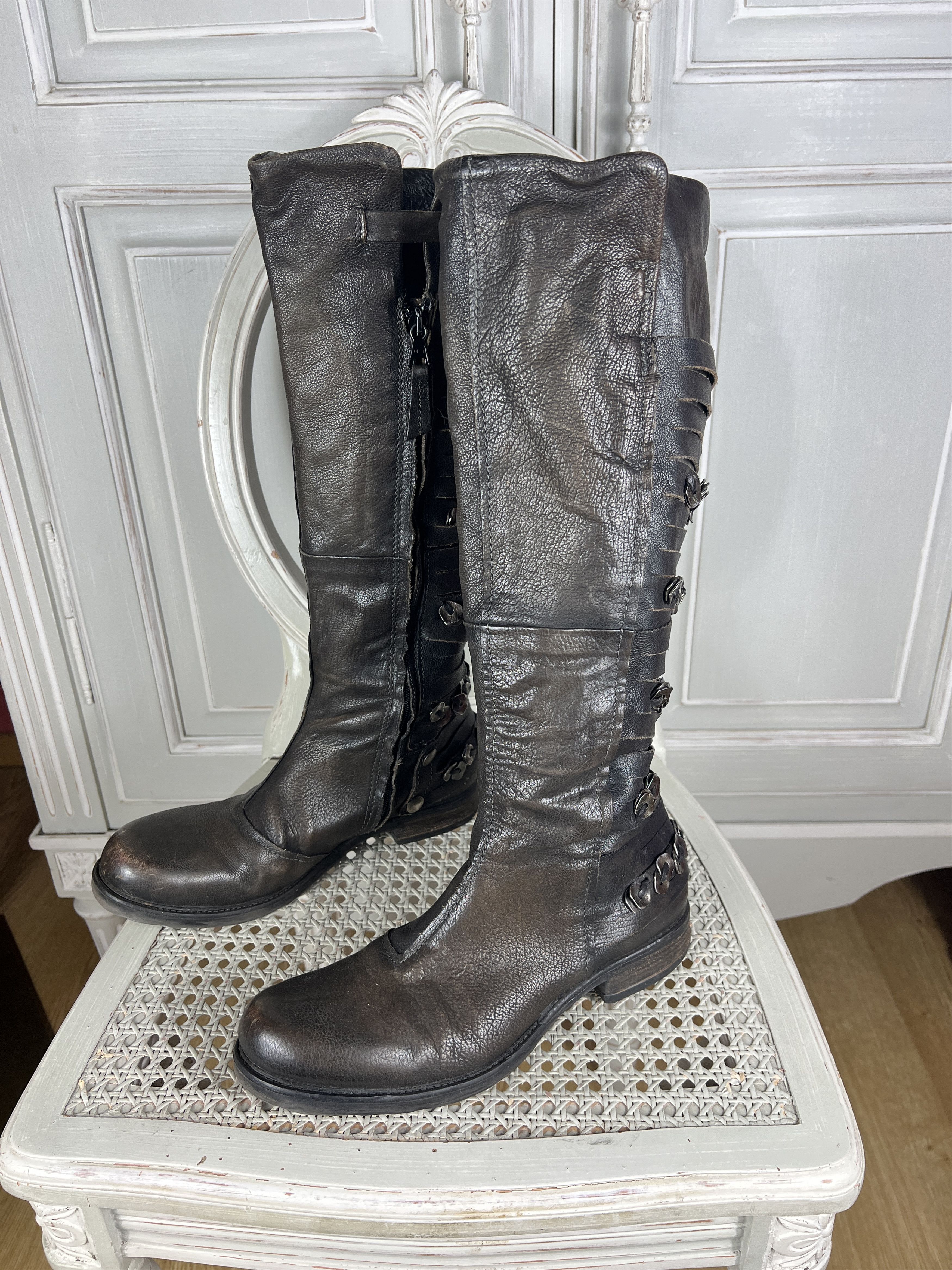image of Airsteps Airstep Boots Brown Boots Moto Style Avantgarde 90S, Women's (Size 10)