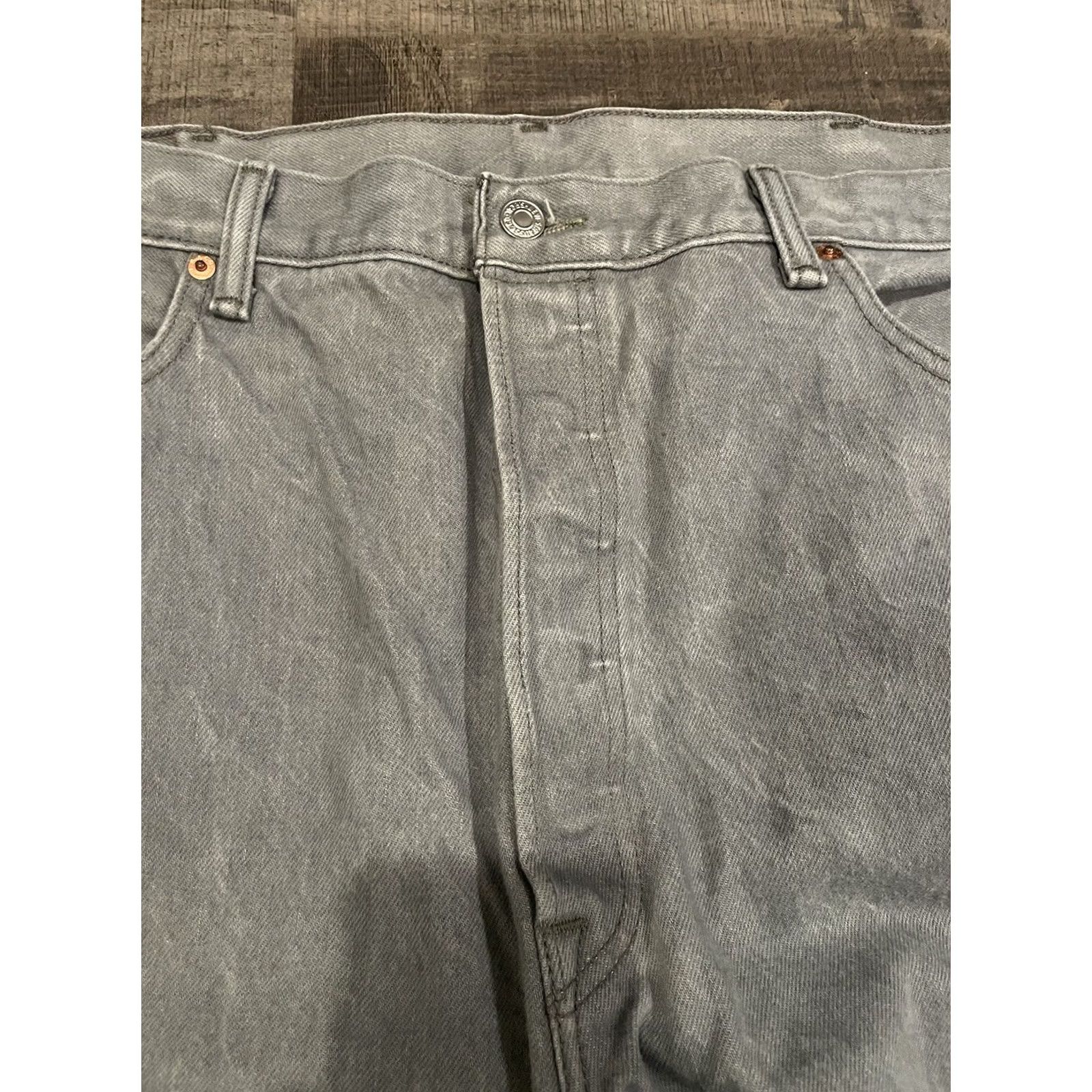 Levi's Levi'S 501 Jeans Mens 42x34 Gray - Mid Rise Button Style Size US 42 / EU 58 - 7 Thumbnail