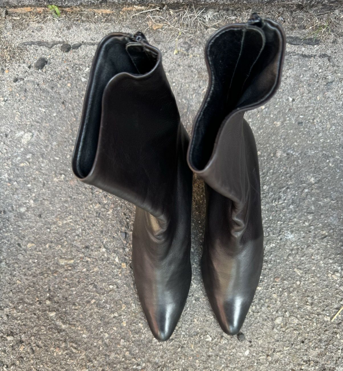 Helmut Lang Helmut Lang women leather high heel boots 39 size black Size US 9 / IT 39 - 6 Thumbnail