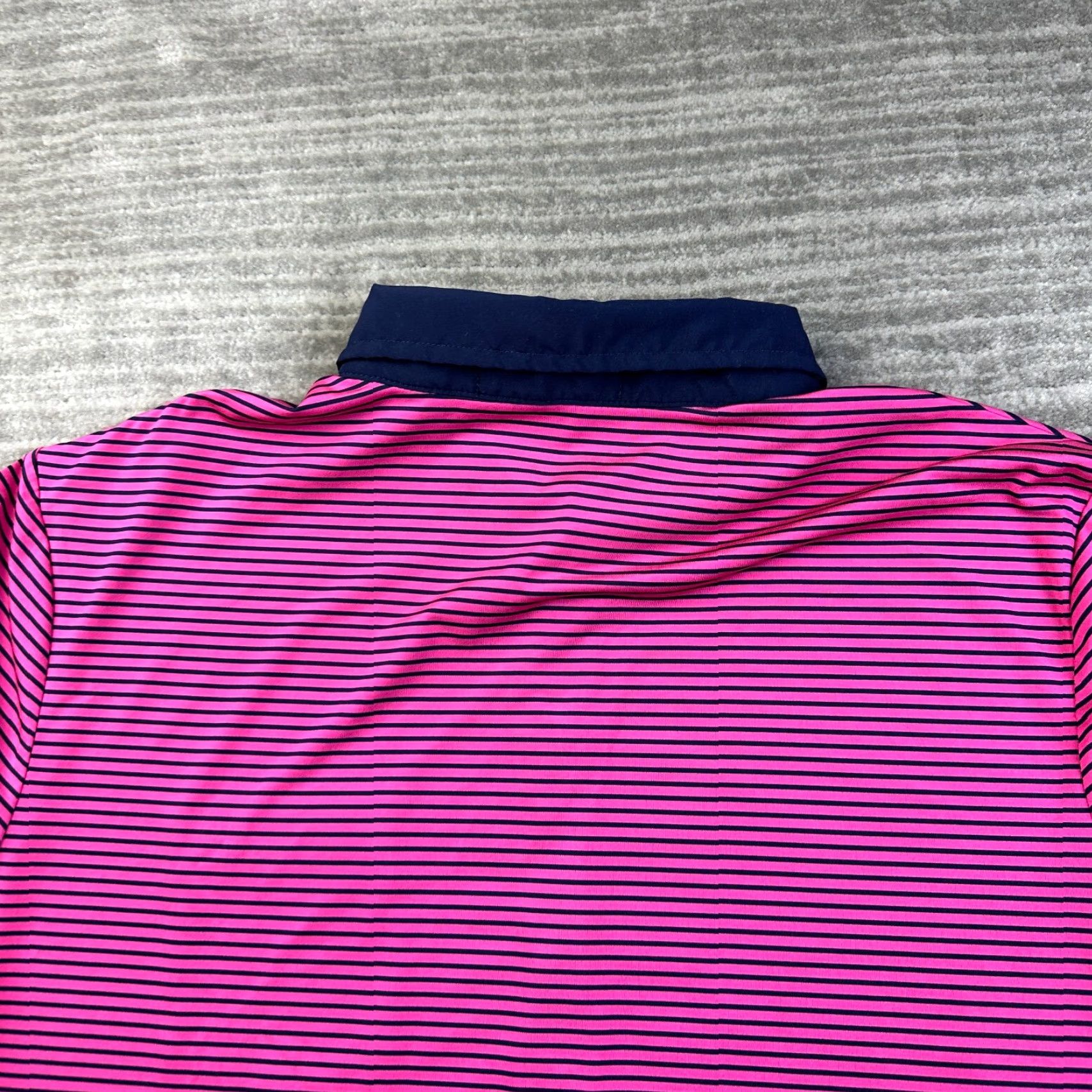 RLX Ralph Lauren RLX Ralph Lauren Polo Shirt Large Purple Striped Performance Golf Mens Size US L / EU 52-54 / 3 - 6 Thumbnail
