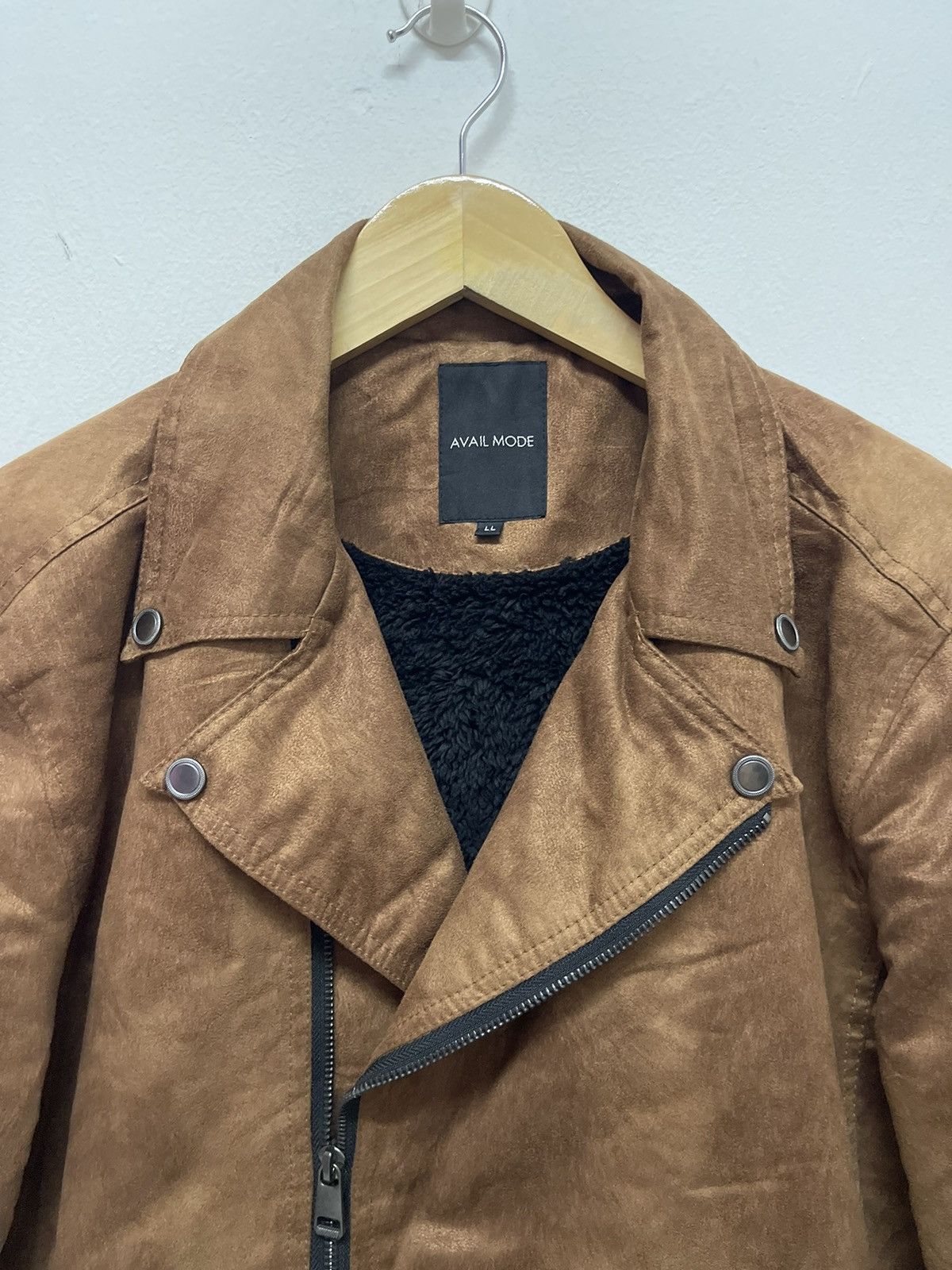 Japanese Brand 90’s Double Collar Mole Skin Style Jacket Size US L / EU 52-54 / 3 - 4 Thumbnail