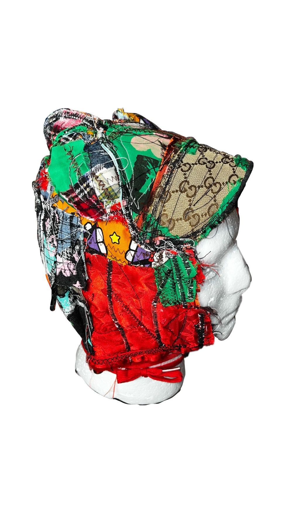 Japanese Brand Basedbich patchwork 1of1 bear ear hat Size ONE SIZE - 5 Thumbnail