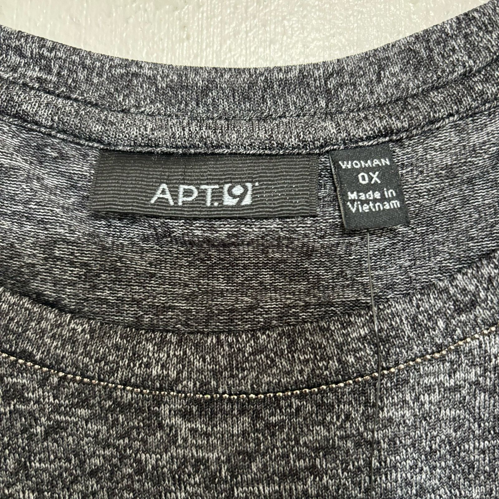 Apt. 9 Apt. 9 Black Marled Sleeveless Shirt Size 0X NWT Size XL / US 12-14 / IT 48-50 - 7 Thumbnail