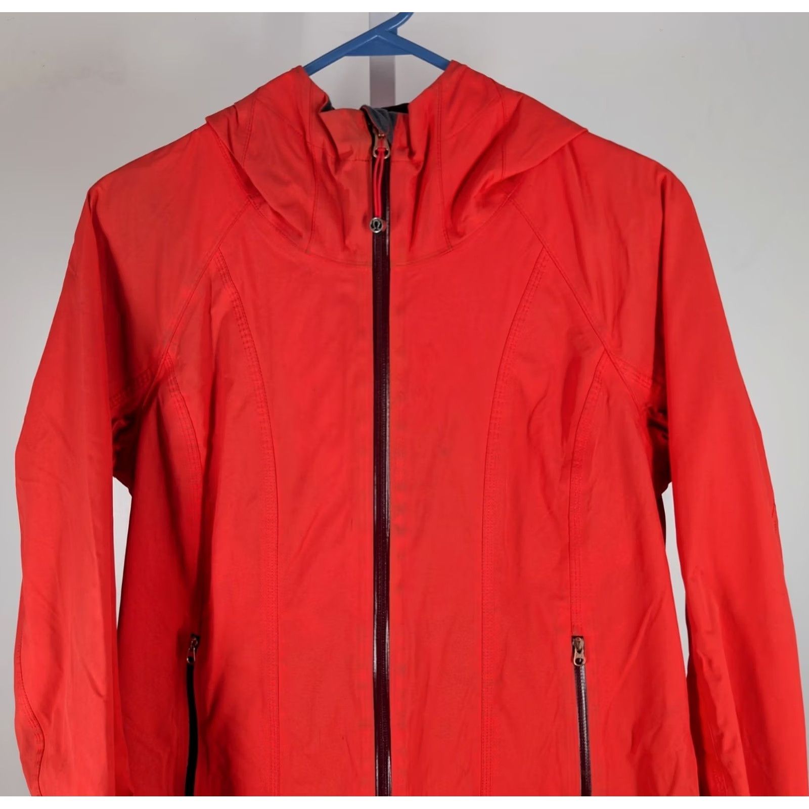 Lululemon Lululemon Rain Jacket Trench Coat Hooded Orange Zip Up Long Parka Women Size 8 XS? Size M / US 6-8 / IT 42-44 - 3 Thumbnail