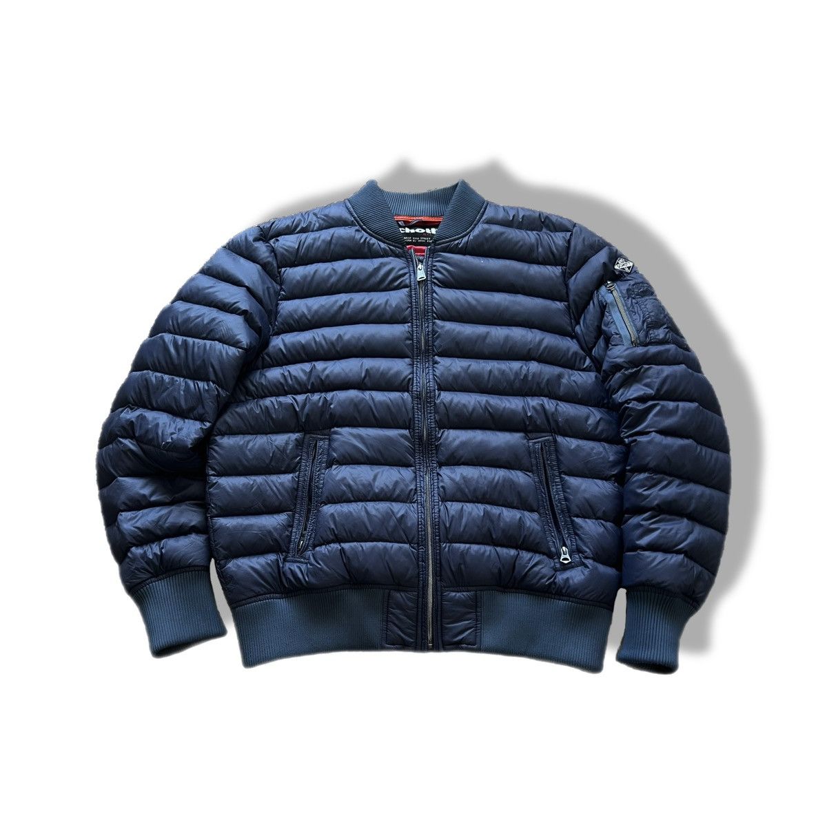 Schott Schott Puffer Bomber Jacket Made in USA Vintage Down Y2K Size US XL / EU 56 / 4 - 1 Thumbnail