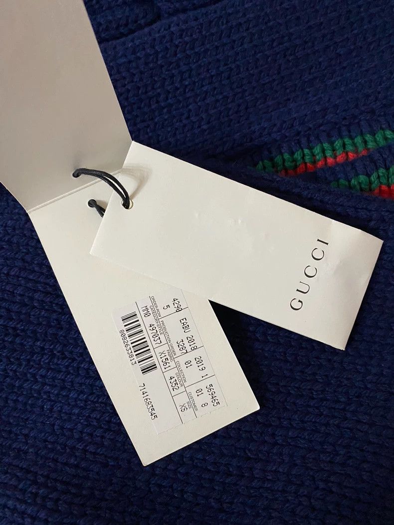 Gucci Gucci Classic red and blue wool cardigan sweater 2501-Nexta Size US XS / EU 42 / 0 - 6 Thumbnail