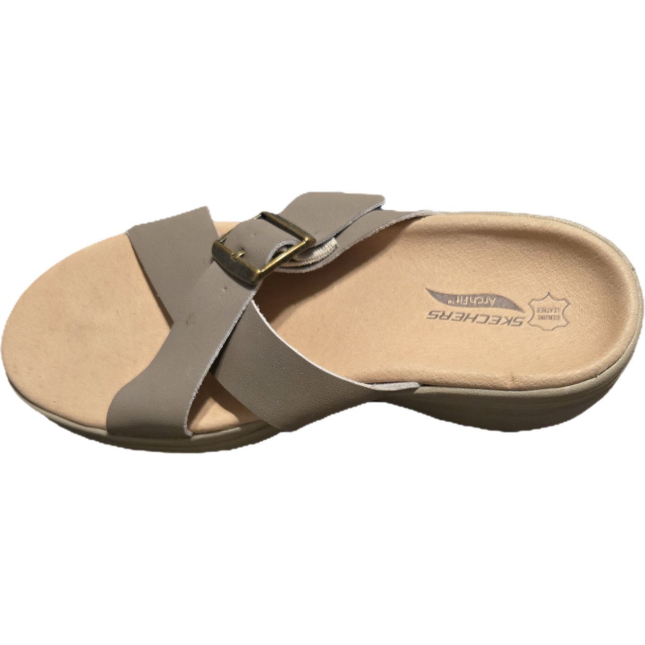 SKECHERS ​Skechers Arch Fit Leather Cross Strap Slide Sandals 8 Size US 8 / IT 38 - 4 Thumbnail