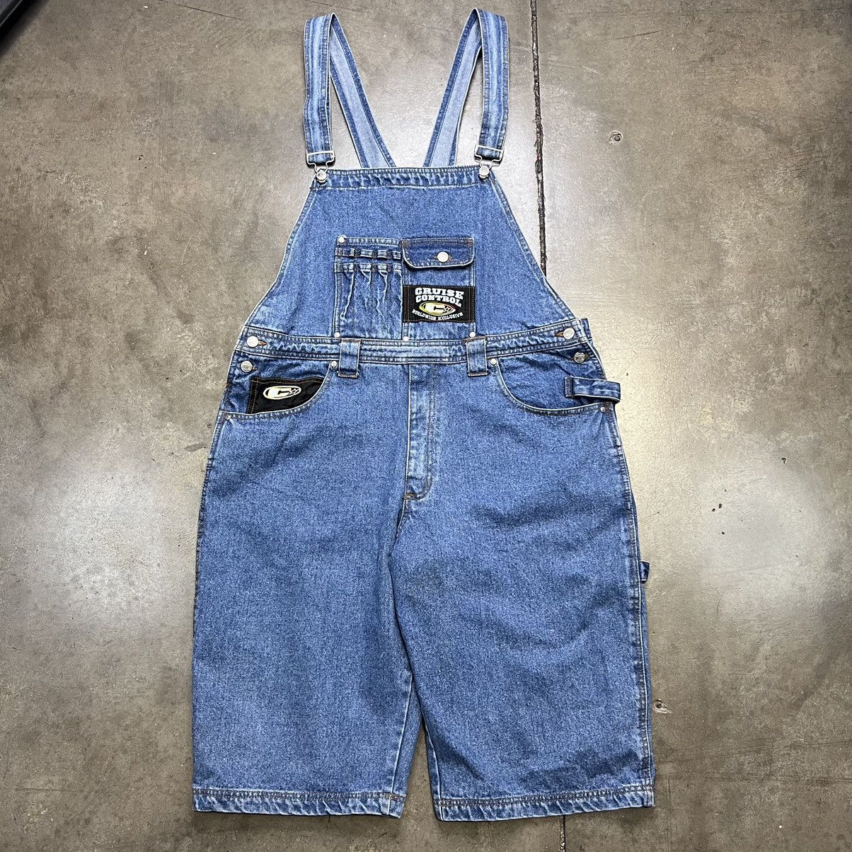 image of Jnco x Vintage 90's Cruise Control Rave Streetwear Overalls Baggy in Denim, Men's (Size 40)