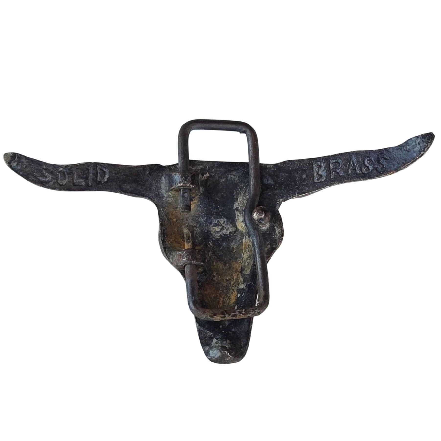 Other Longhorn Bull Skull Belt Buckle Vintage Solid Brass Western Size ONE SIZE - 3 Thumbnail