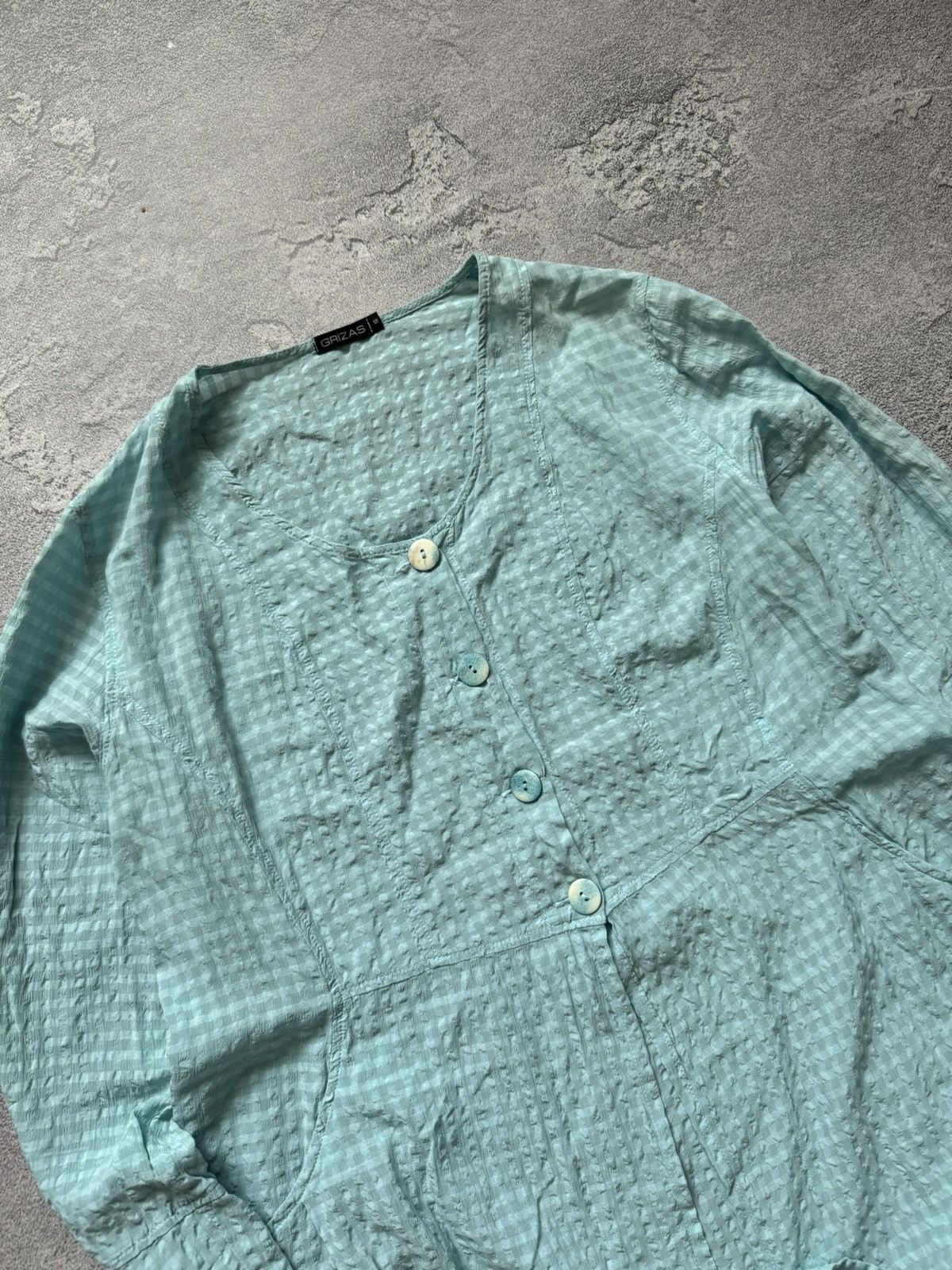 Vintage Grizas S silk long dress 👗 button up long sleeve relaxed Size S / US 4 / IT 40 - 4 Thumbnail
