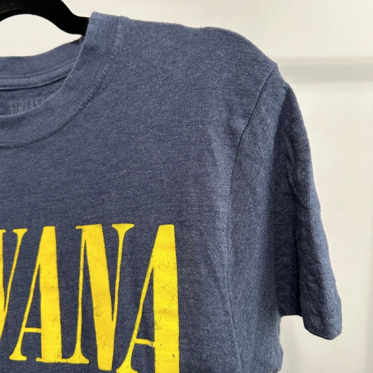 Nirvana Nirvana Dark Blue and Yellow Graphic Tee Sz Small - "Harley" Size S / US 4 / IT 40 - 11 Thumbnail