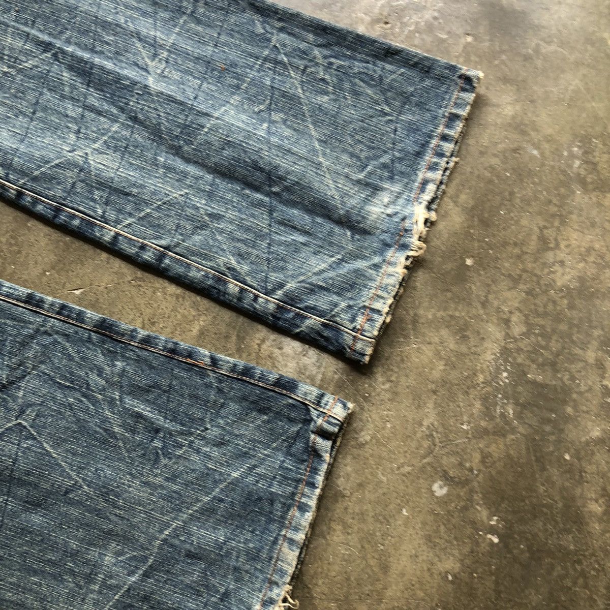 Japanese Brand × LOWBOX Lowbox Punk Stayle Flare Jeans 🍒 Size US 31 - 10 Thumbnail