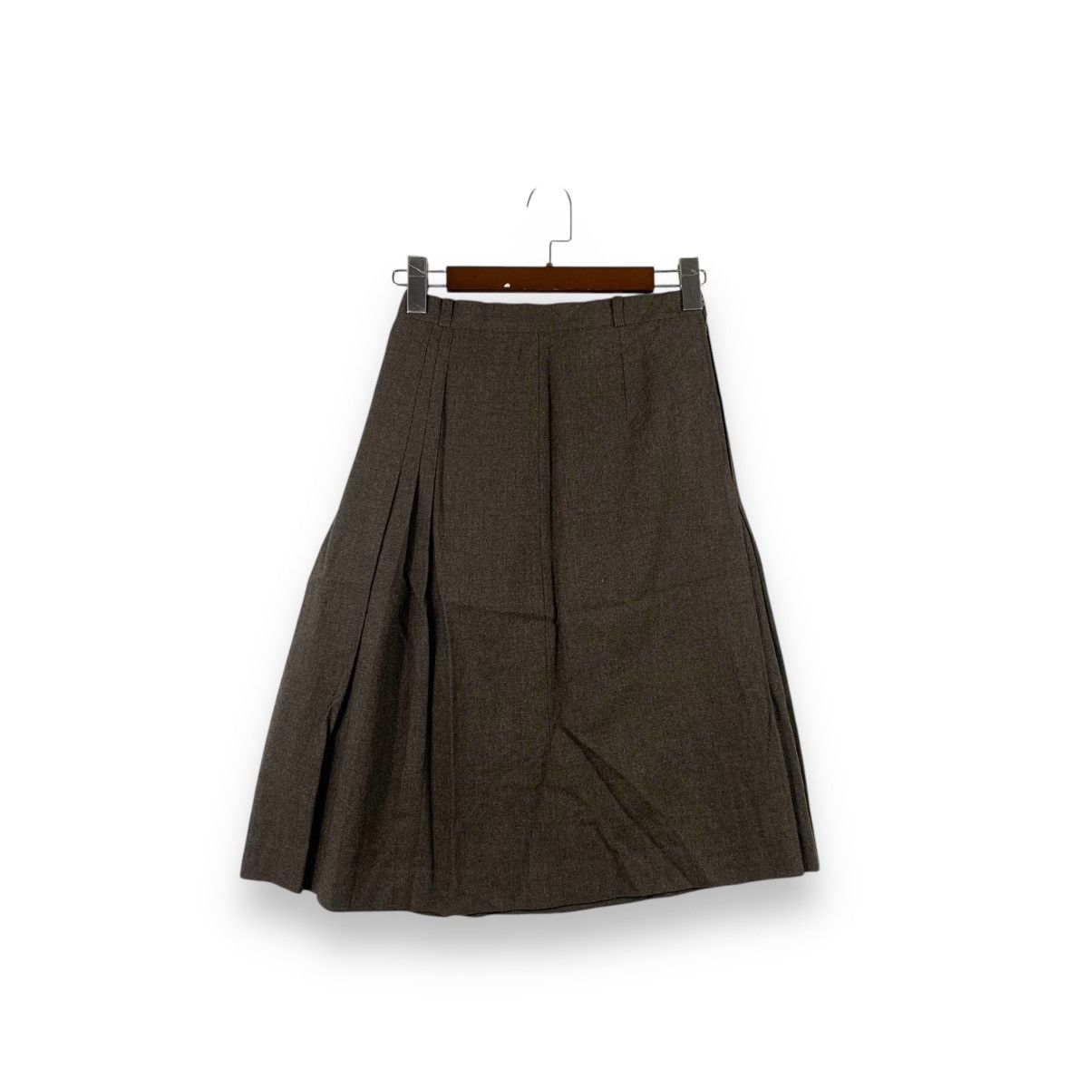 Vintage Vintage CHELL YAMAMOTO JAPSN Pleated Wool Midi Skirt Size 28" / US 6 / IT 42 - 3 Thumbnail