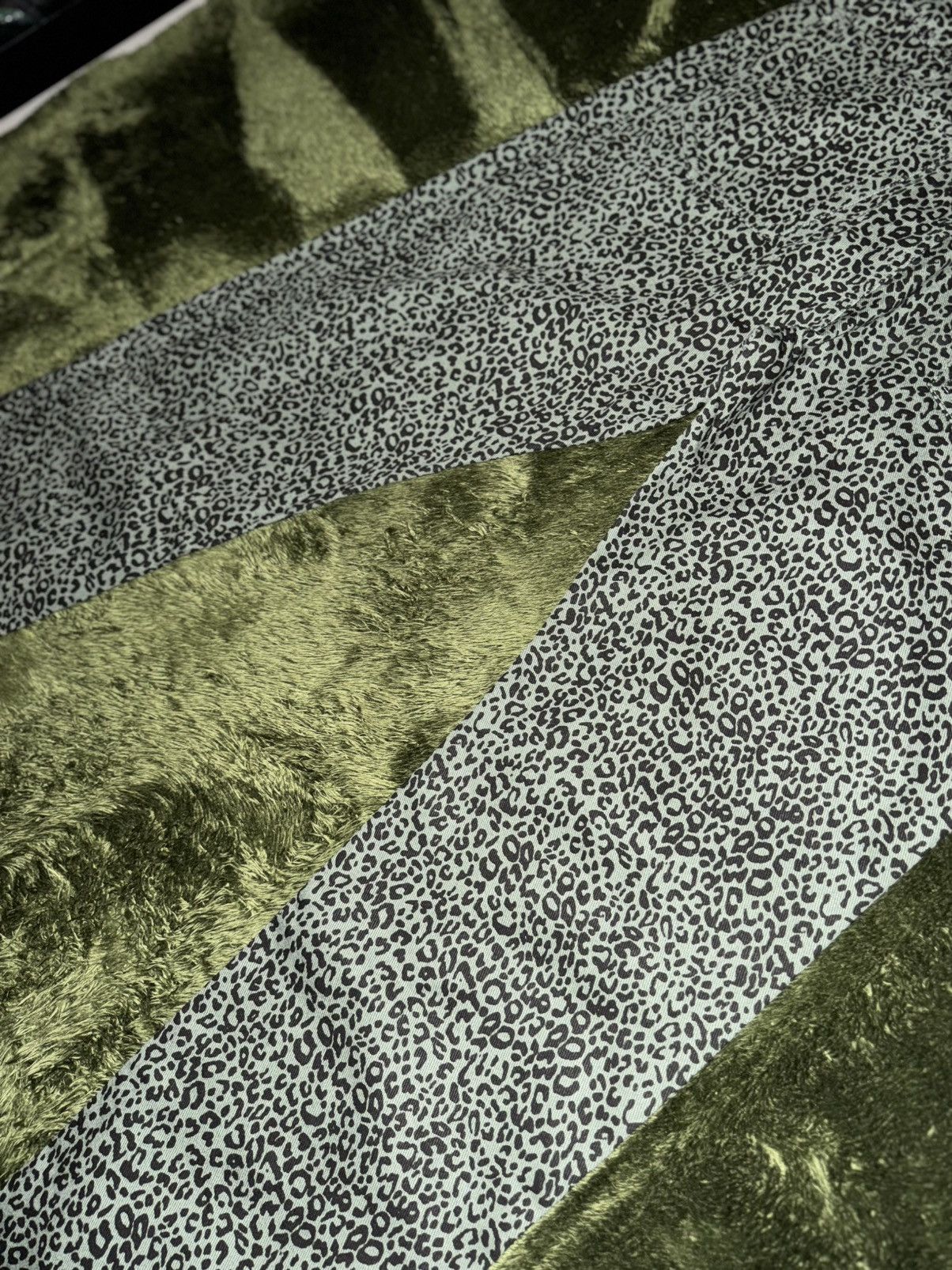 Pleasures [34] Pleasures crystal leopard pattern denim pants green Size US 34 / EU 50 - 10 Thumbnail
