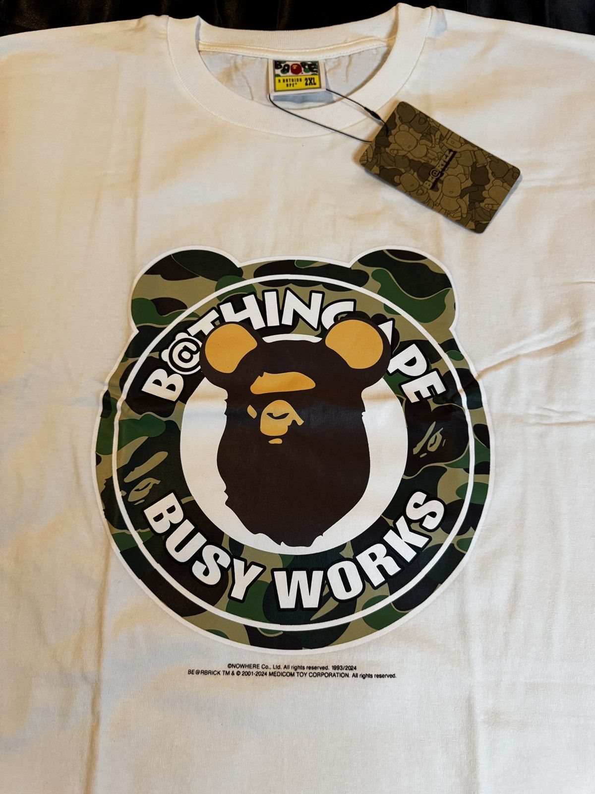Bape x Medicom Toy ABC Camo Bear Milo Tee XXL