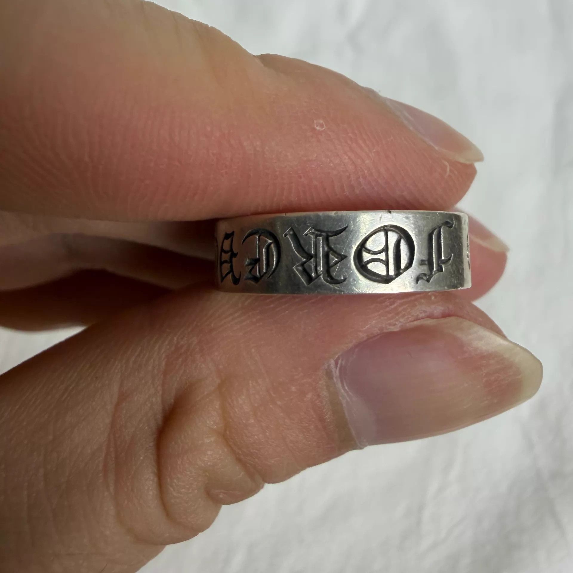 Chrome Hearts Chrome Hearts Forever 925 Silver Ring US4 Near New Size ONE SIZE - 2 Thumbnail