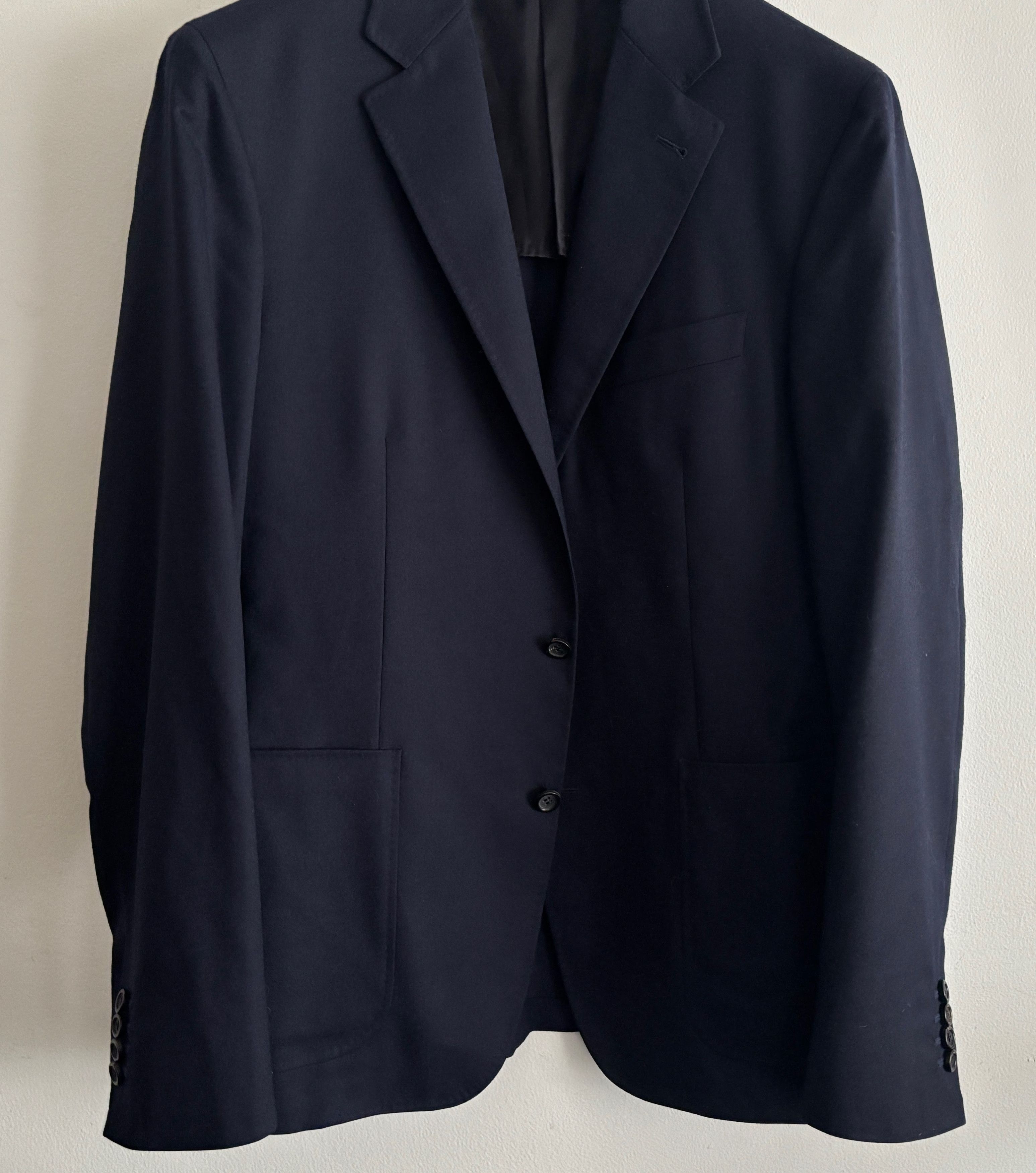 Canali $1825 Kei Unstructured Navy Wool Sport Coat/ Blazer - 44 Size 44R - 2 Thumbnail