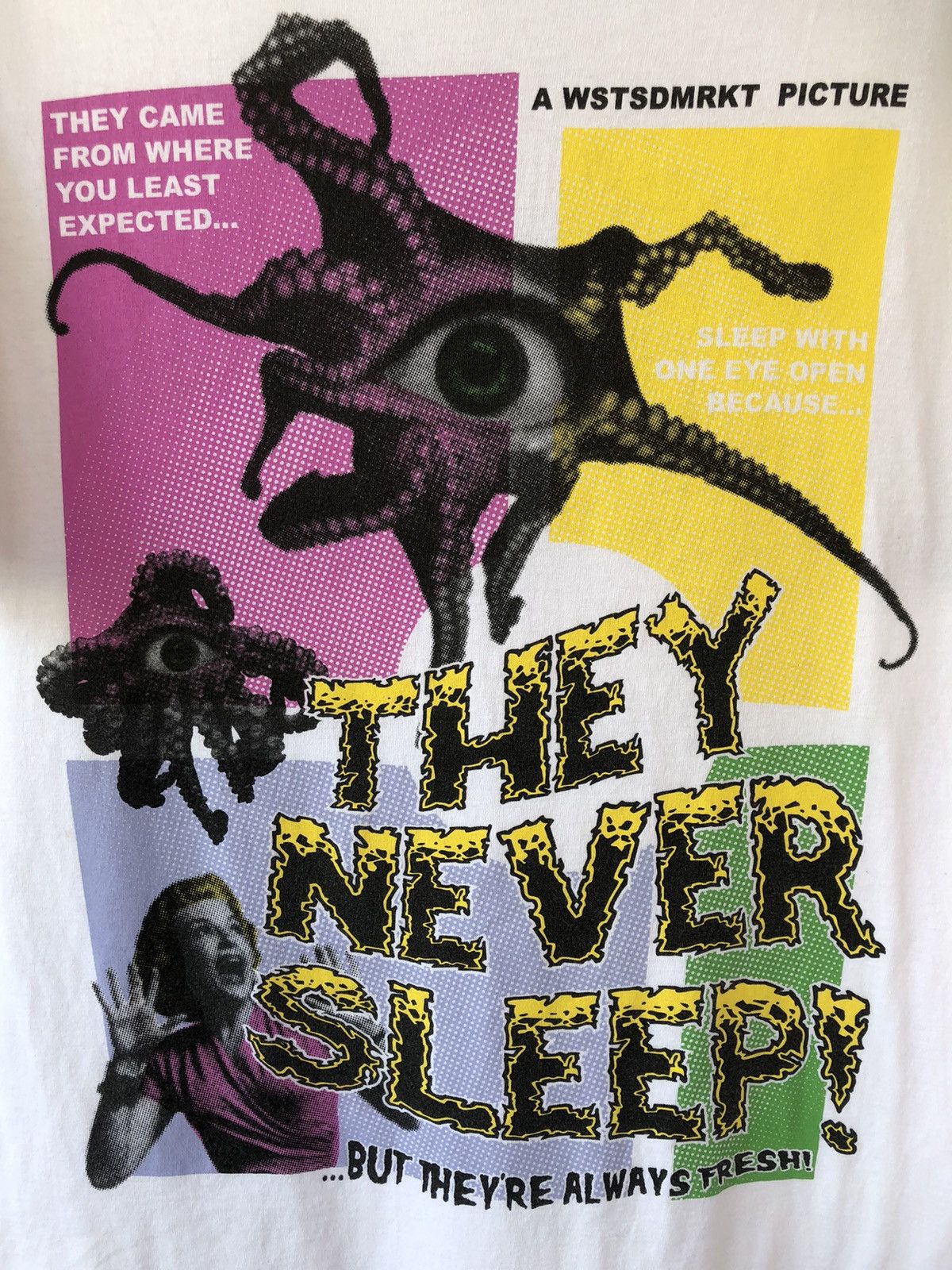 Expert Horror × Vintage Vintage THEY NEVER SLEEP Horror Graphic Tee Size US L / EU 52-54 / 3 - 3 Thumbnail