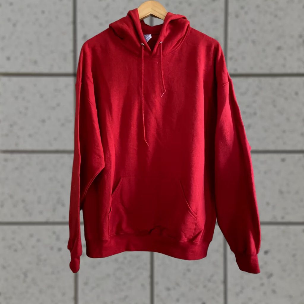 Jerzees VINTAGE Jerzees Hoodie Sweatshirt Red Blank Men's XL Hoodie Mens XL Red 90s Grunge Hip Hop Streetwear Jerzees Size US XL / EU 56 / 4 - 1 Thumbnail