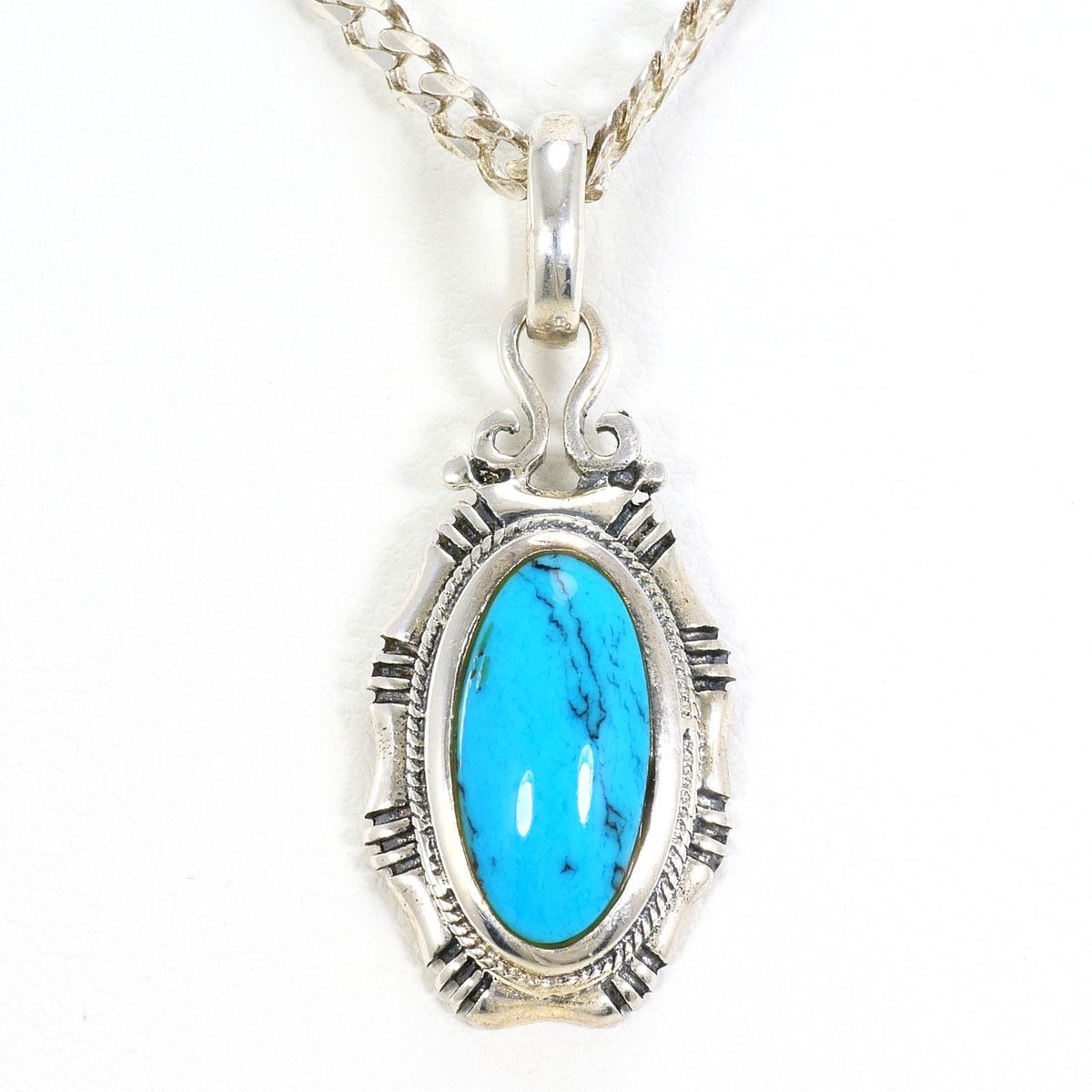 Other Other Silver 925 Turquoise Necklace Precious Metal Necklace DUTY FREE for USA Size ONE SIZE - 1 Thumbnail
