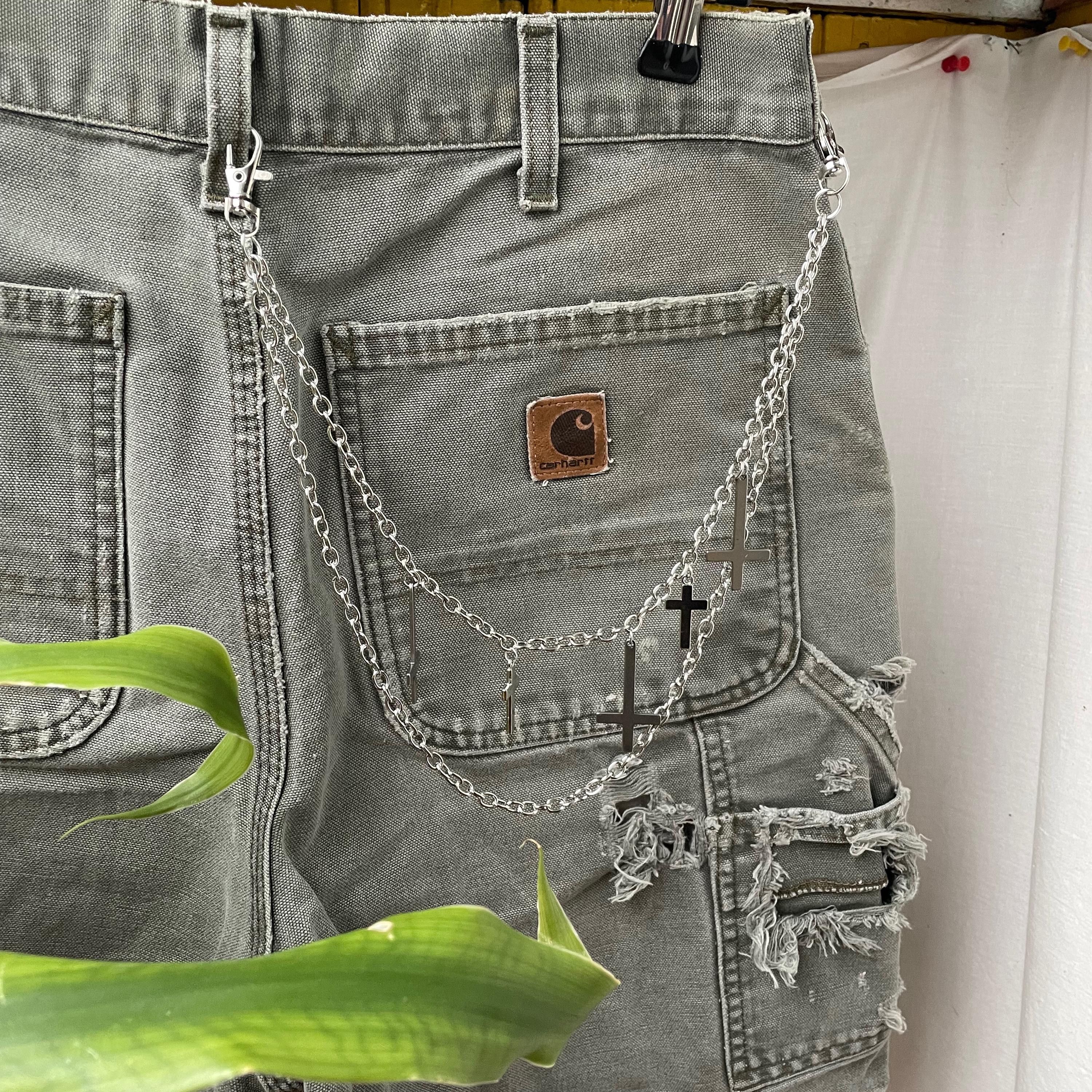 Other Pants chain cross Y2K grunge alt pants wallet chain Size ONE SIZE - 6 Thumbnail
