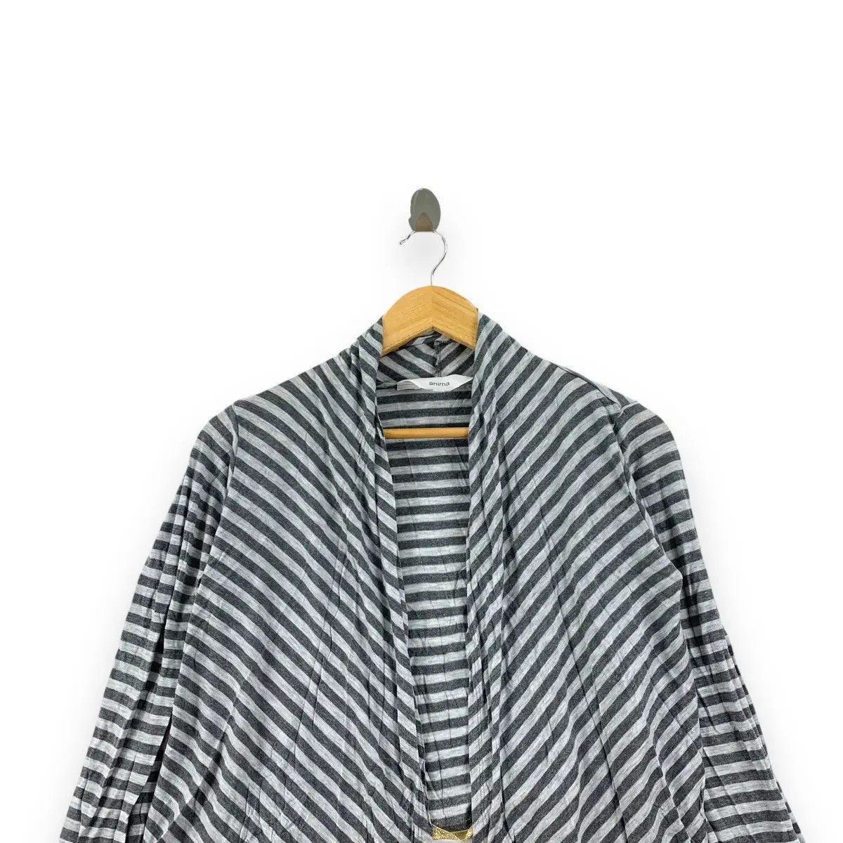 Vintage ANIMA JAPAN Viscose Rayon Striped Cardigan Cape Tee Shirt Size S / US 4 / IT 40 - 3 Thumbnail