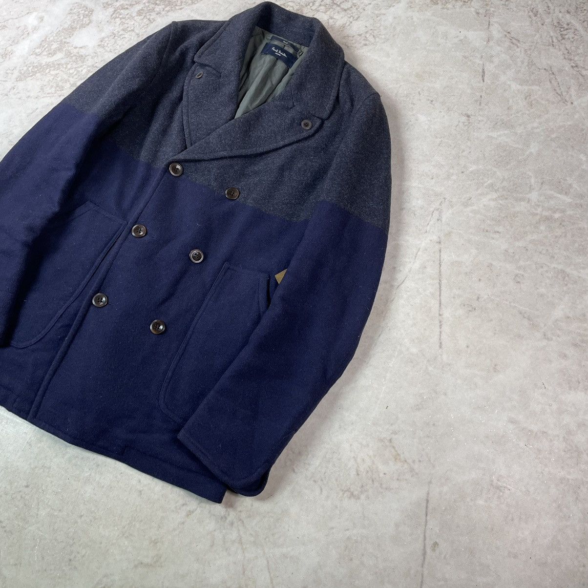 Paul Smith Paul Smith Wool&Viscose Double Breasted Two Tone Pea Coat Size US S / EU 44-46 / 1 - 4 Thumbnail