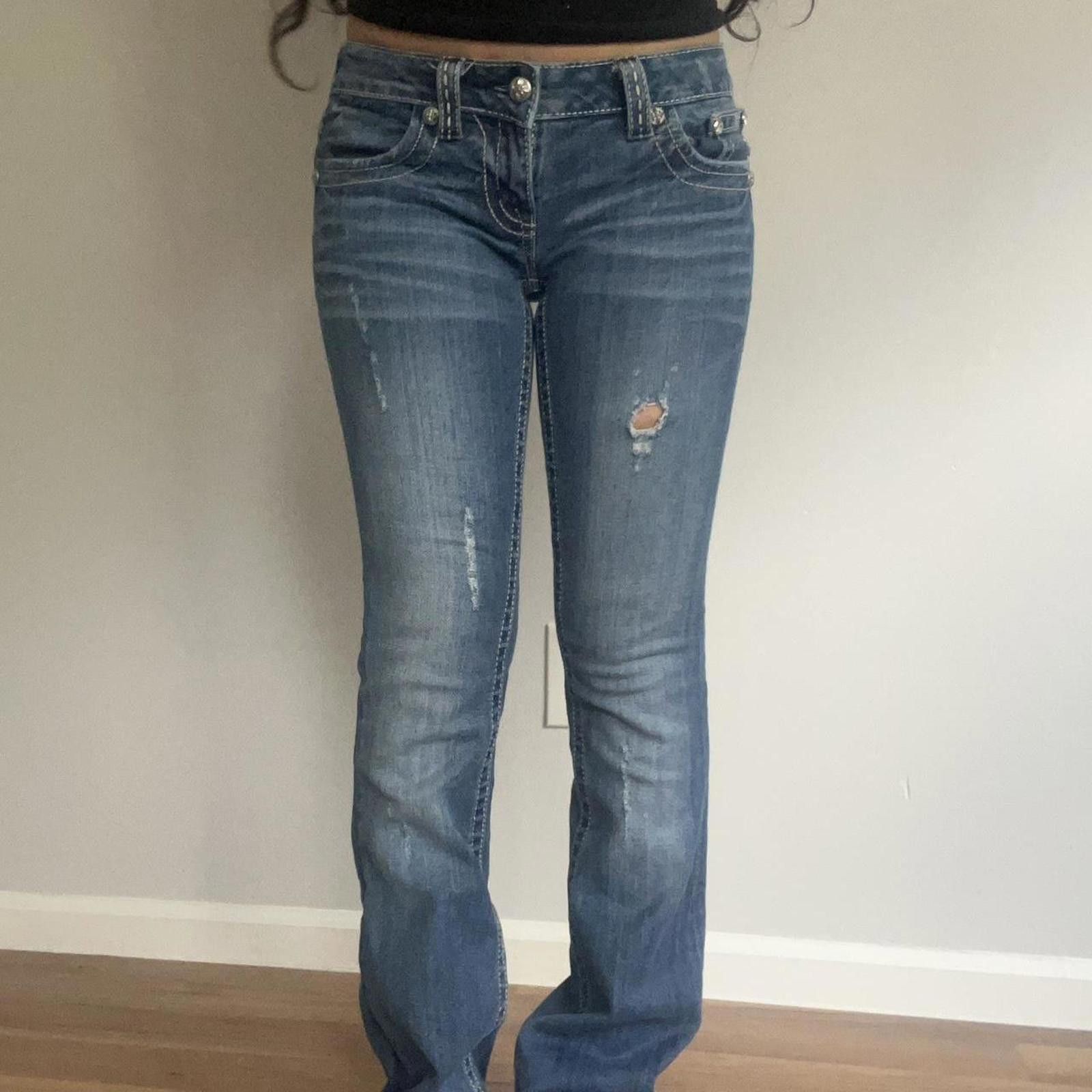 Other Low rise flare jeans with a distressed faded look#flarejeans Size 42" / US 20 - 2 Thumbnail
