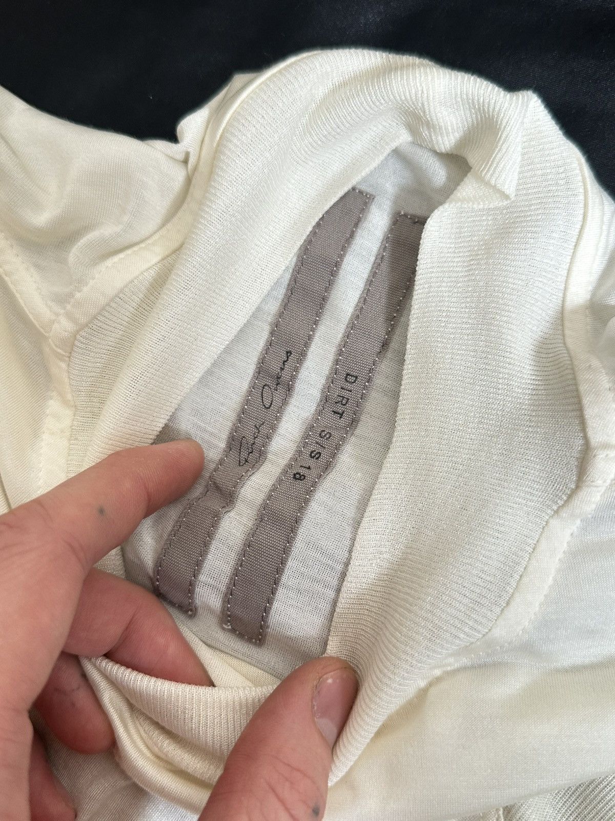 Rick Owens Rick owens s/s 18 dirt sweater cropped cream white Size S / US 4 / IT 40 - 3 Thumbnail