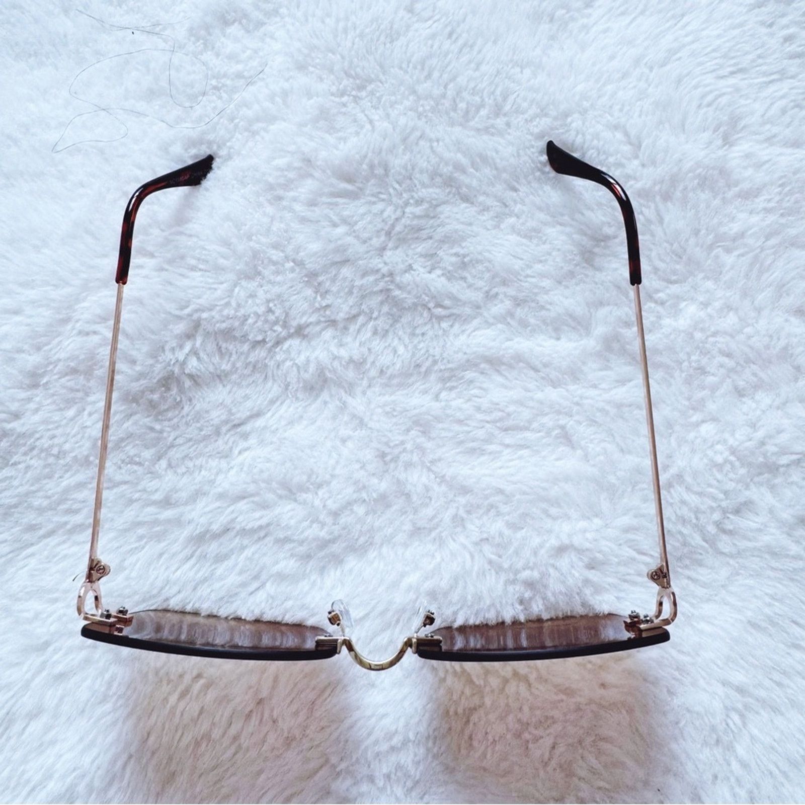 Other Laurel Clear Brown Rimless Sleek Sunglasses Size ONE SIZE - 4 Thumbnail