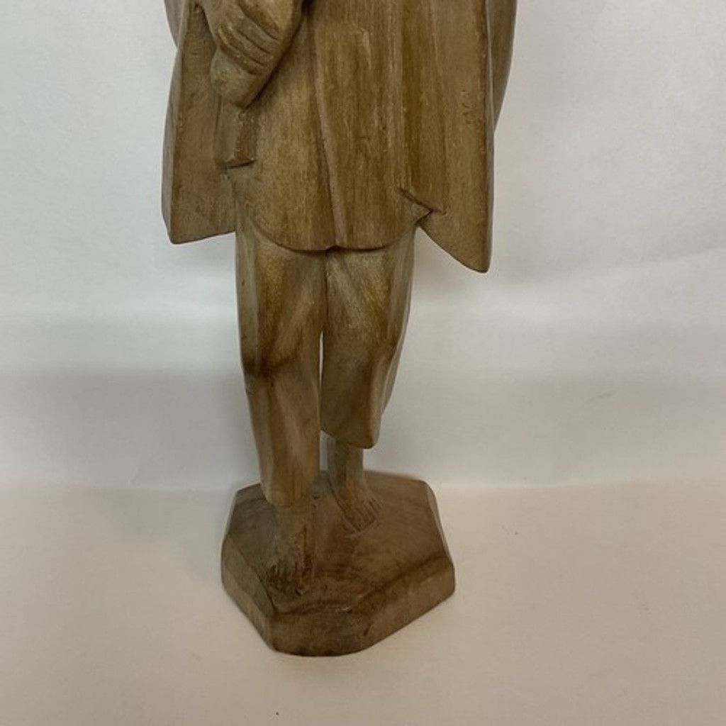 The Unbranded Brand VTG Hand Carved Wood Folk Art Man Colonial Figure 11.6" Size ONE SIZE - 10 Thumbnail