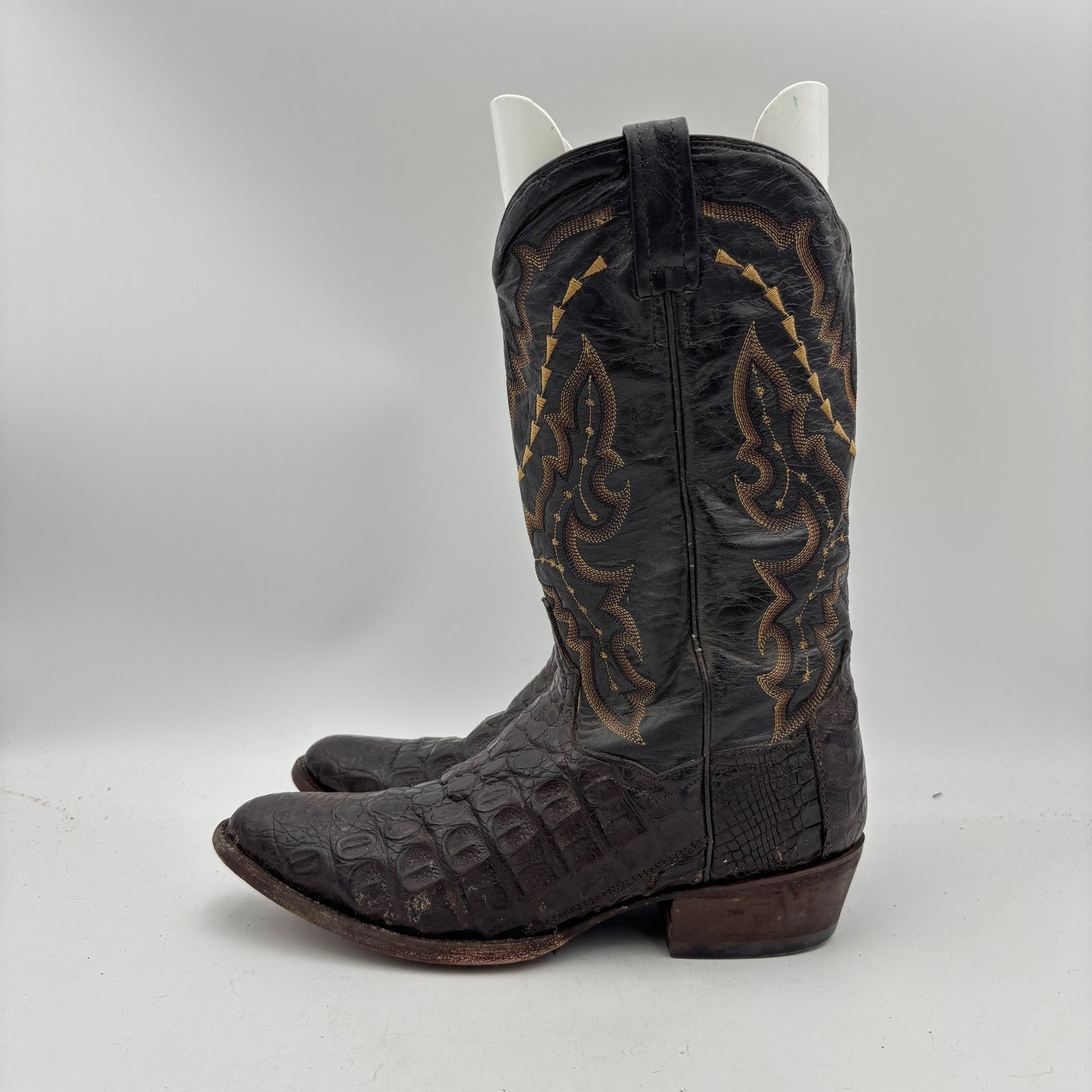 Dan Post DanPost Birmingham Caiman Leather Boots 10.5D Cowboy Western Size US 10.5 / EU 43-44 - 5 Thumbnail