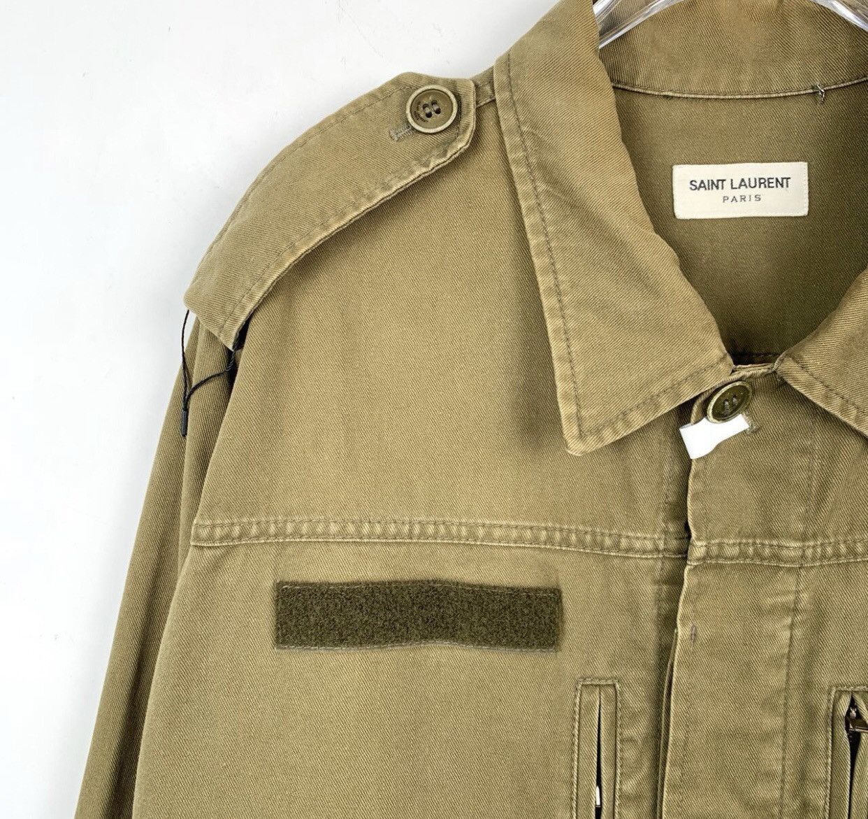 Saint Laurent Paris Saint Laurent SLP Saint Laurent Green Shark Glitter Jacket Size US XL / EU 56 / 4 - 3 Thumbnail