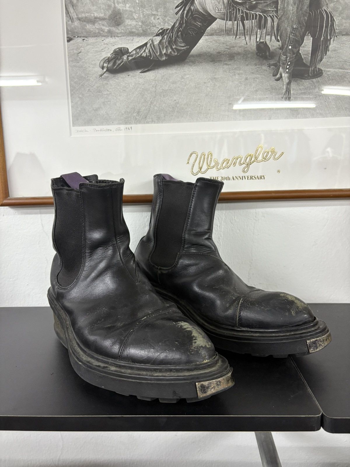 Eytys Eytys Nikita Black Chelsea Platform Steel Boots Size US 8 / EU 41 - 12 Thumbnail
