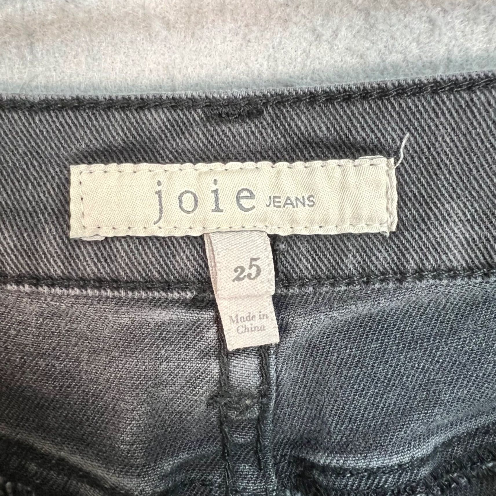 Joie VINTAGE Joie Womens Jeans Skinny High-Rise 25 Gray Adult Womens 25 Denim Cotton Blend Pants - Frayed Hem Size 42" / US 20 - 3 Thumbnail