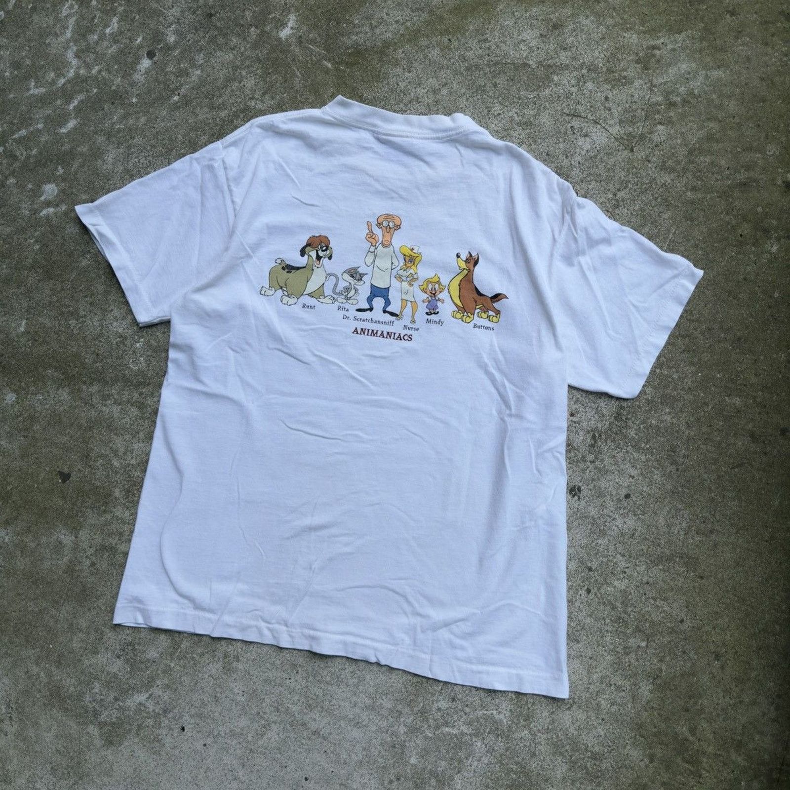Vintage Vintage 90s Animaniacs Single Stitch Character Tee Size US L / EU 52-54 / 3 - 11 Thumbnail