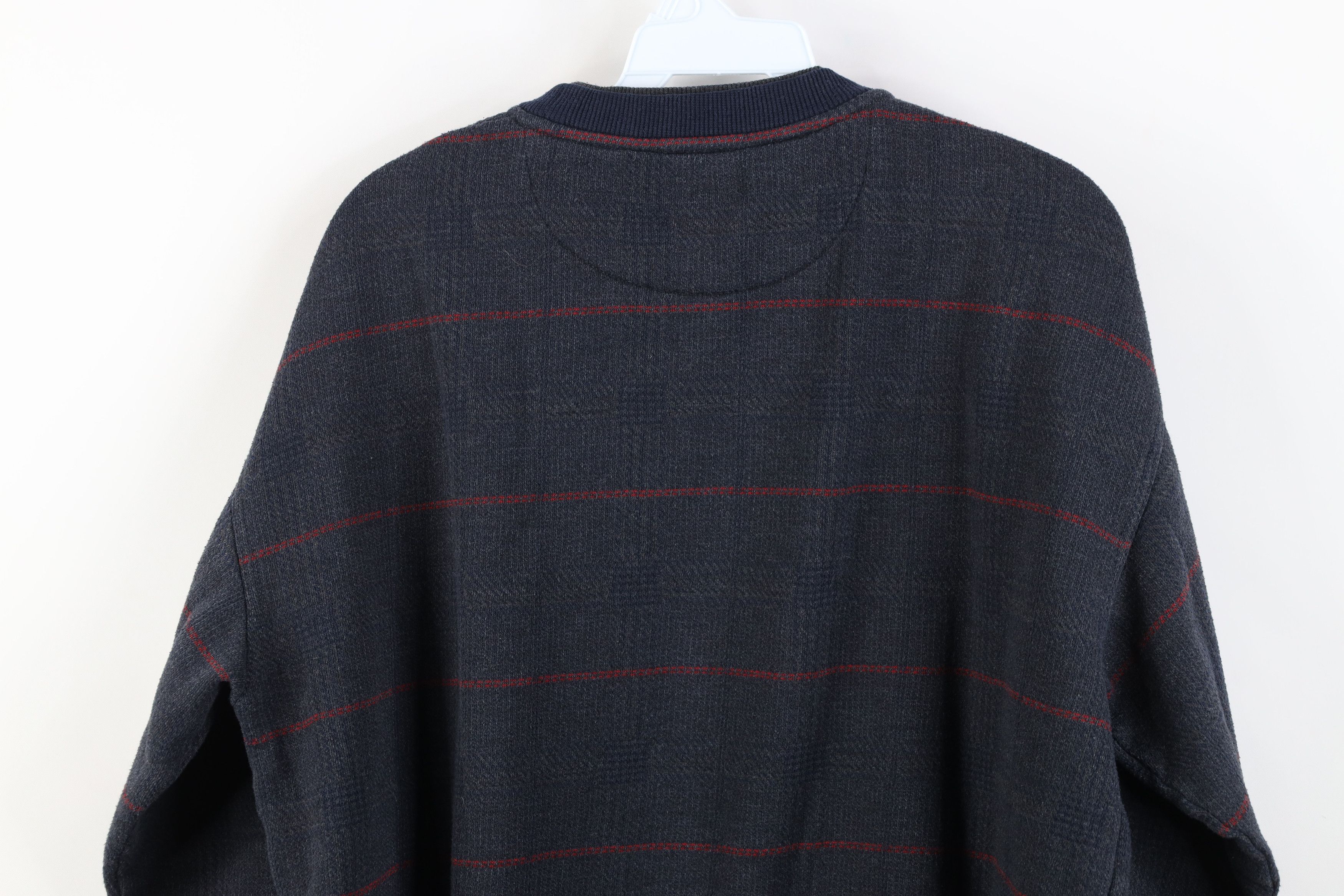 Vintage Vintage 90s Streetwear Layered Houndstooth Plaid Sweatshirt Size US L / EU 52-54 / 3 - 9 Thumbnail