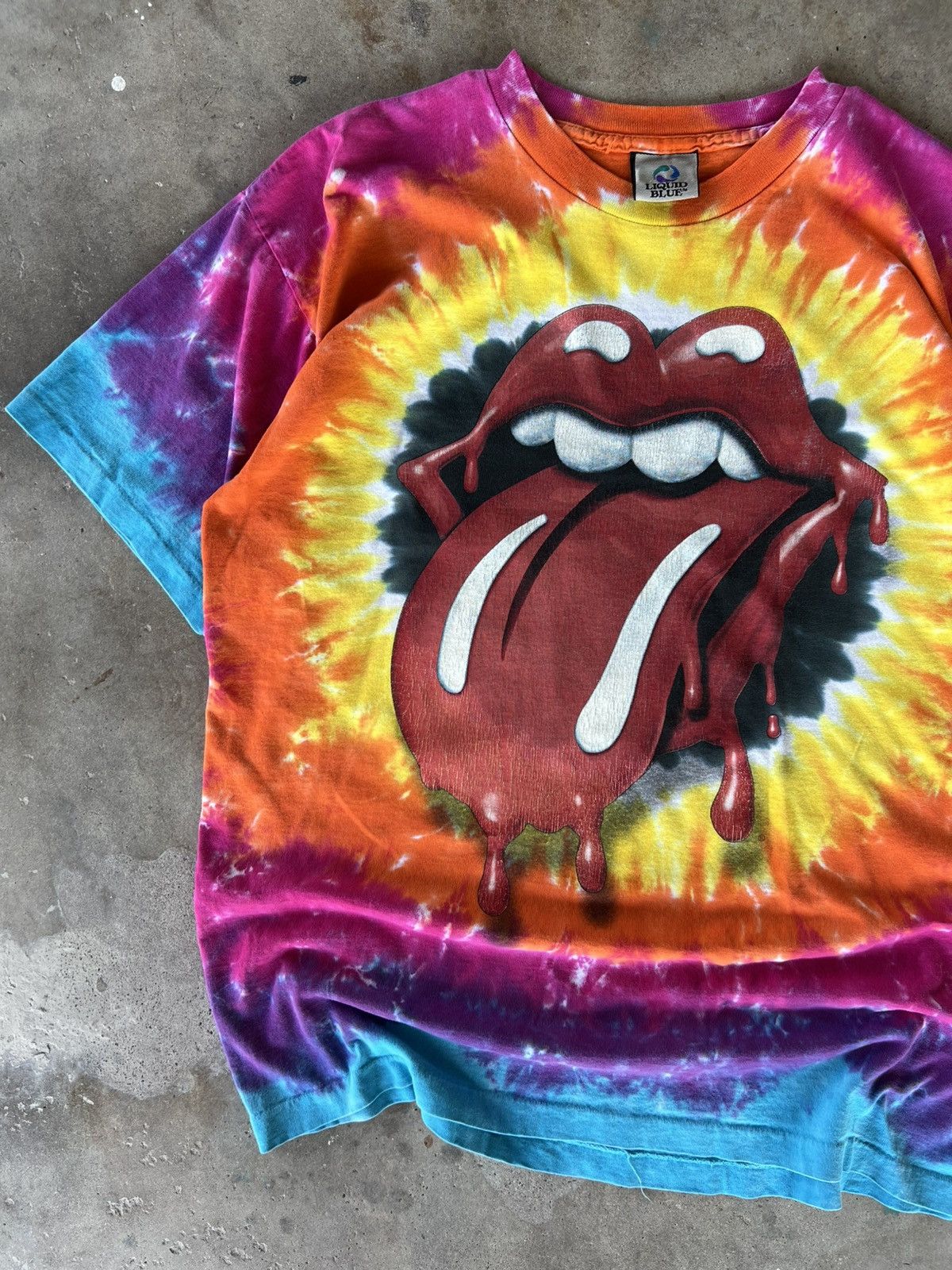 Band Tees Vintage Liquid Blue Rolling Stones Rock Tour Band T Shirt Size US L / EU 52-54 / 3 - 1 Thumbnail