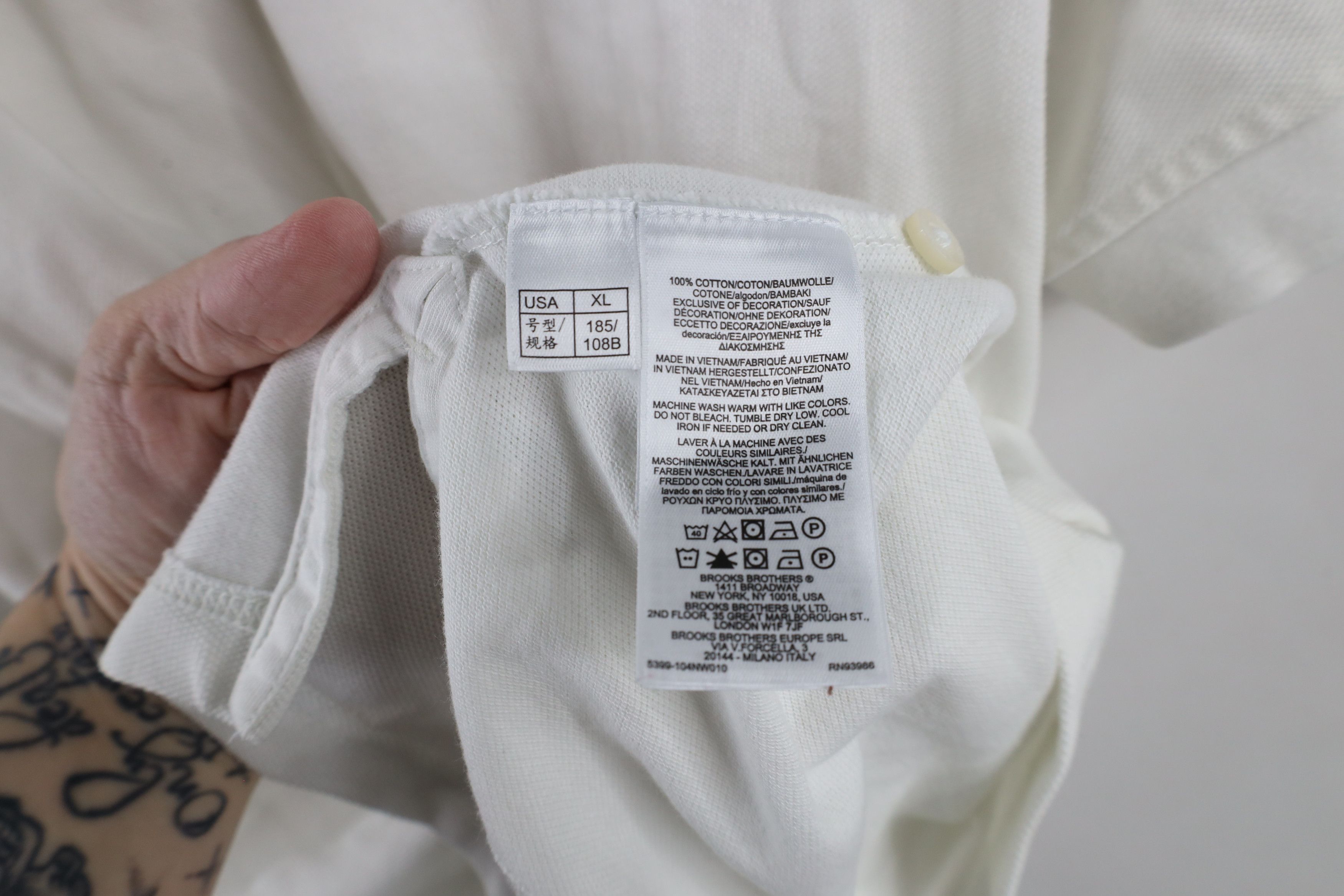 Brooks Brothers × Vintage Brooks Brothers Short Sleeve Collared Golf Polo Shirt White Size US XL / EU 56 / 4 - 7 Thumbnail