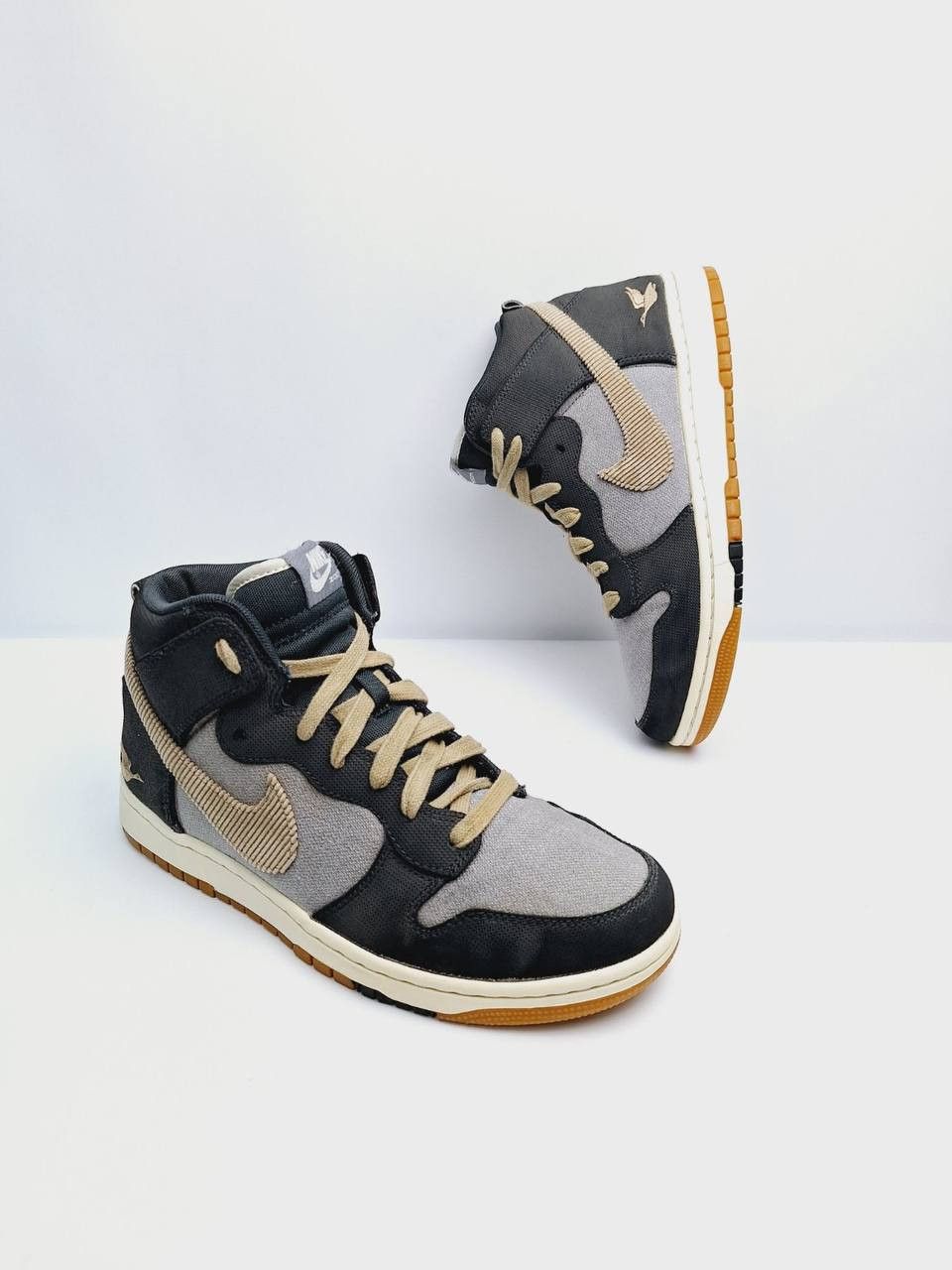 Nike Dunk High Swoosh Sporting Club Comfort Premium Shoes in Grey, Men's (Size 8)