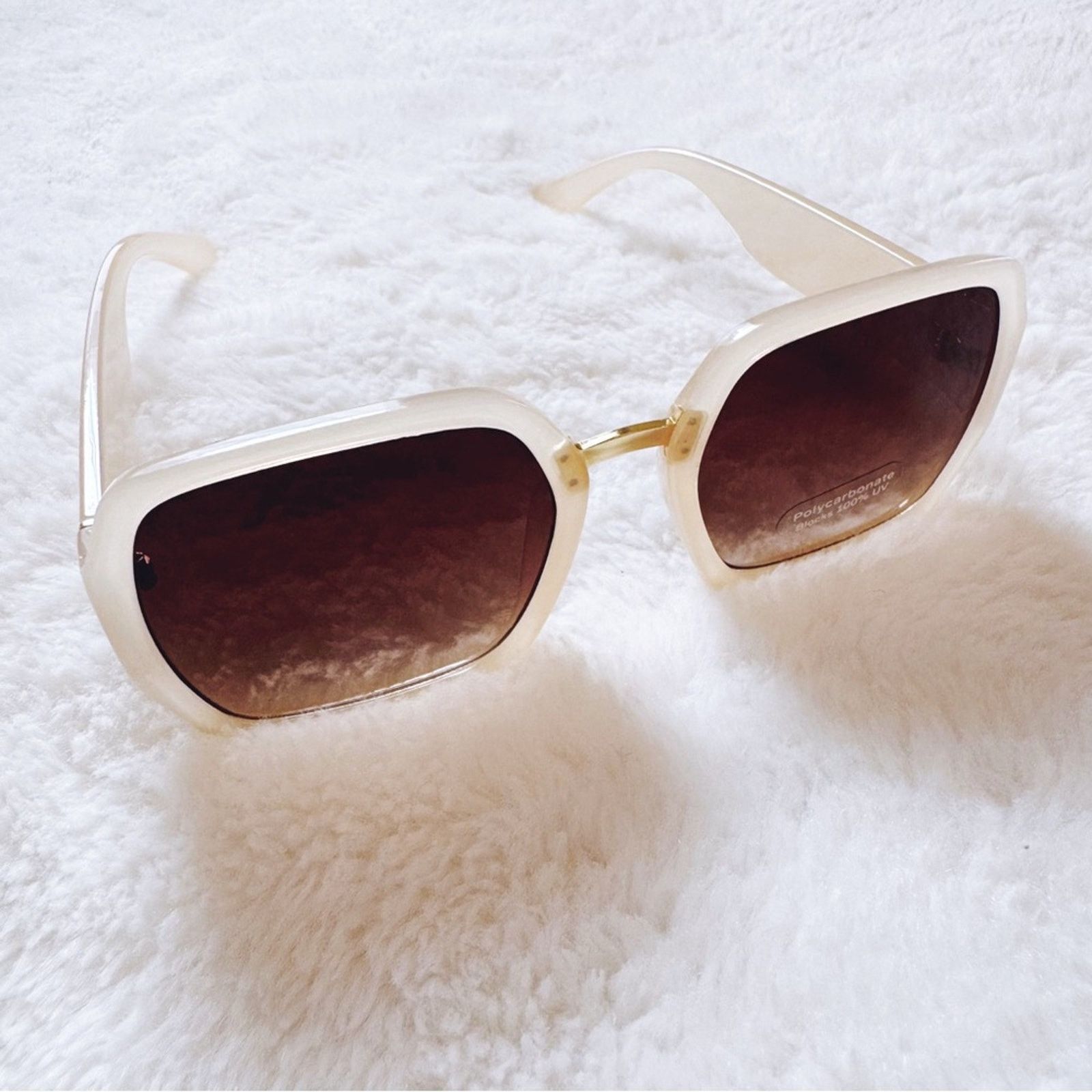 Other Layla Clear Beige Sleek Square Sunglasses Size ONE SIZE - 8 Thumbnail