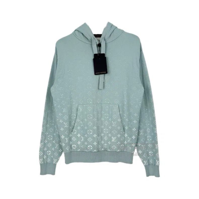 Louis Vuitton Louis Vuitton Light blue logo hooded sweater Size US S / EU 44-46 / 1 - 1 Thumbnail