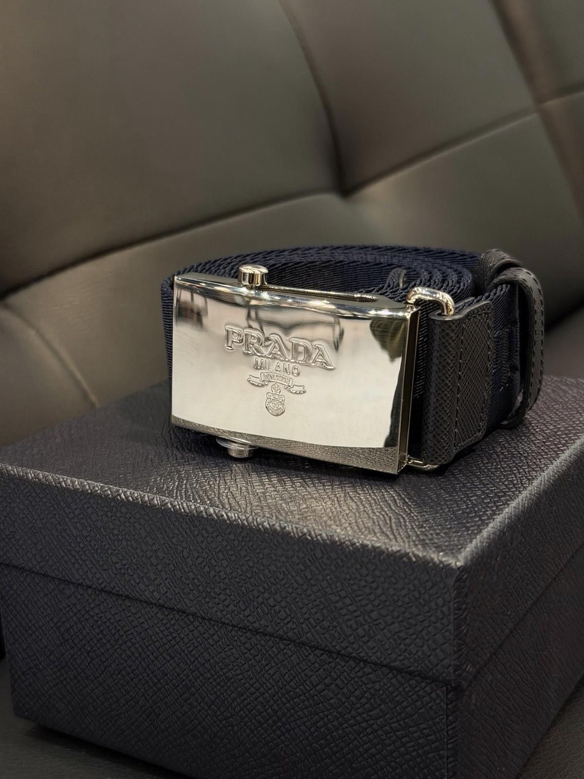 Prada PRADA Men's Belt Metal Blue 100% Authentic $650 Brand New Size ONE SIZE - 1 Thumbnail