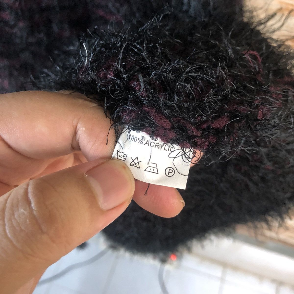 Homespun Knitwear × Japanese Brand DL Cherry Couture Maroon mohair Knitwear #C042 Size S / US 4 / IT 40 - 11 Thumbnail