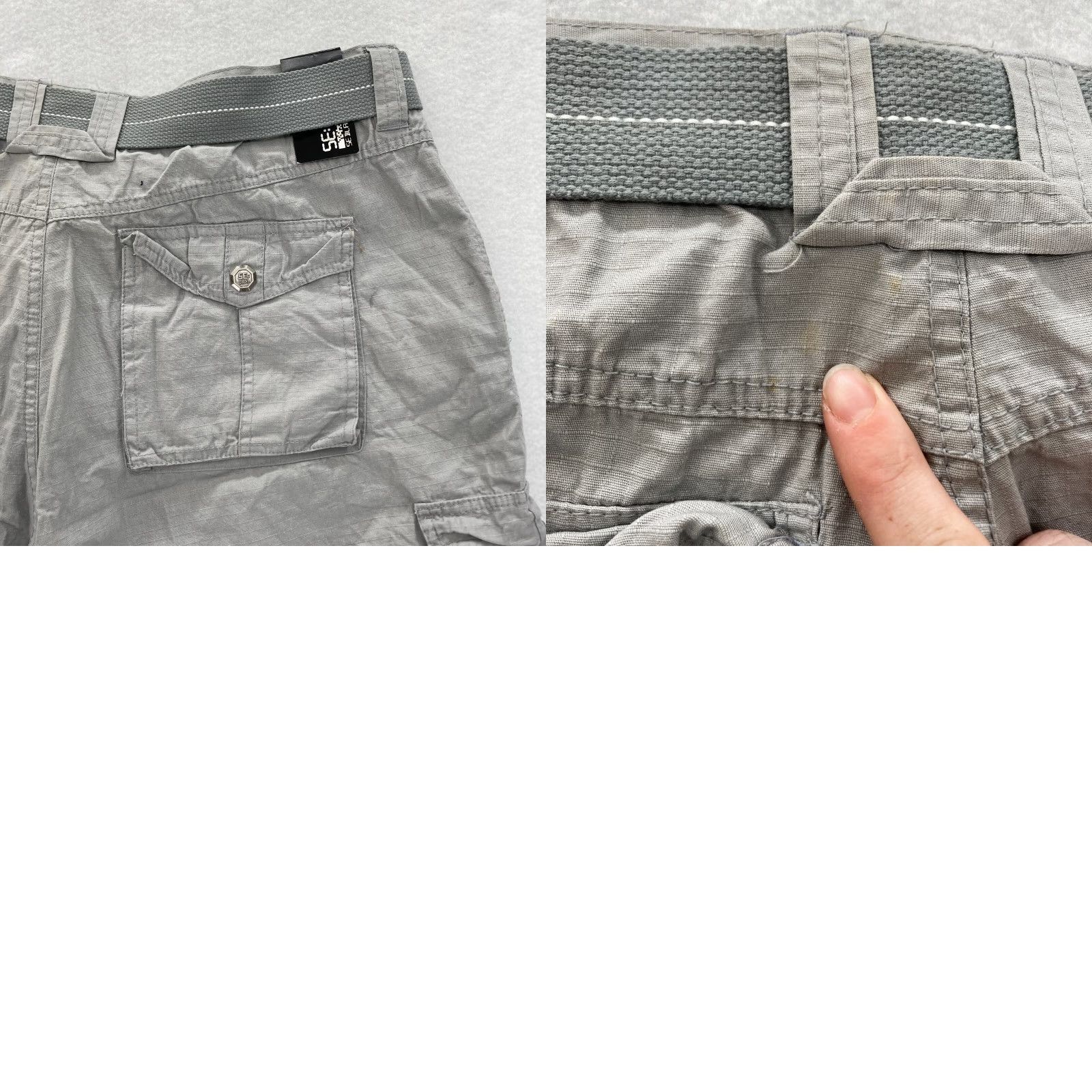 Element Five Elementz Baggy Cargo Shorts Mens 44 Gray Relaxed Fit Belted Y2K Vintage NWT Cargo Shorts Mens 44 Gray Relaxed Fit Belted Y2K Vintage NWT Size US 44 / EU 60 - 9 Thumbnail