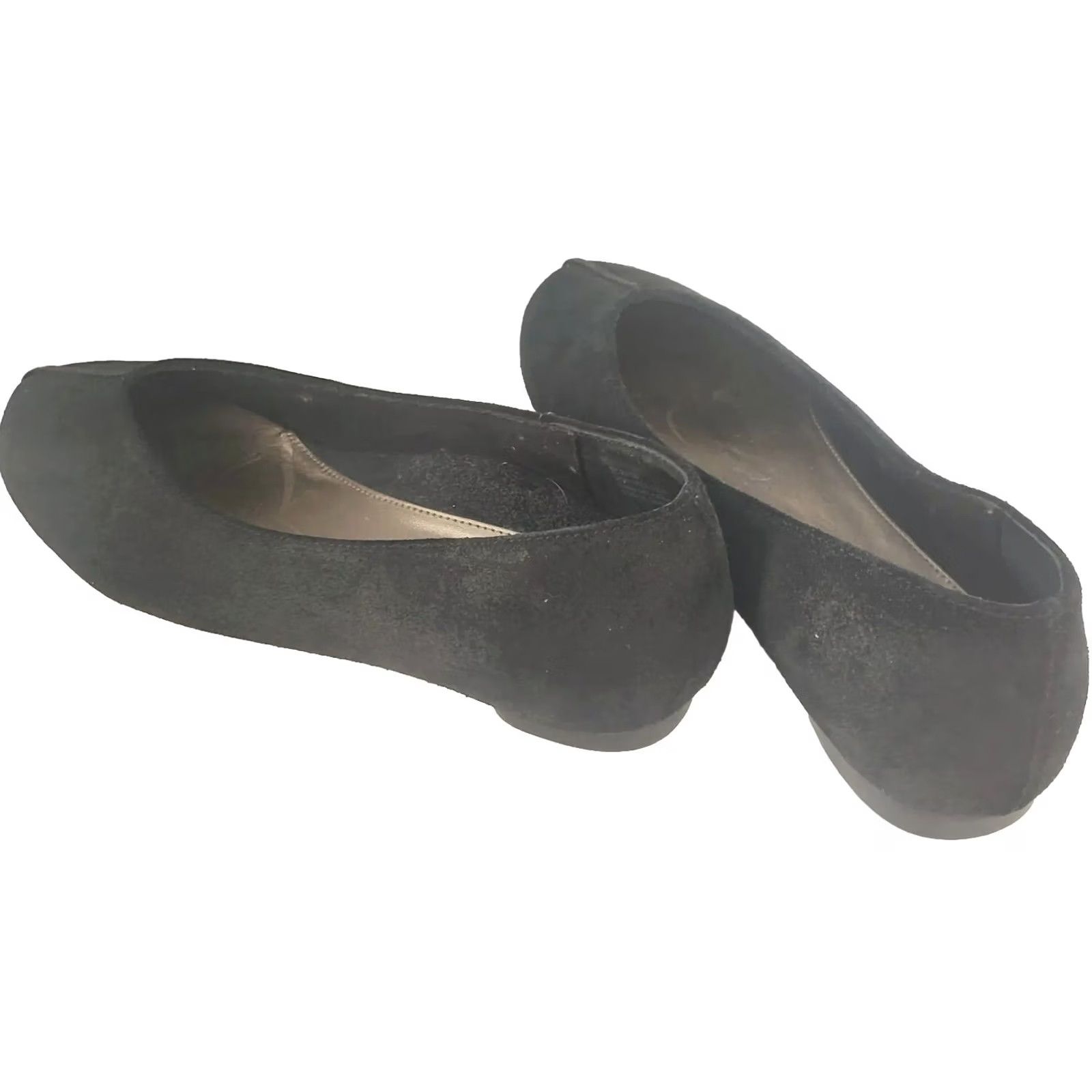 Aetrex Aetrex Camie Flat Women Suede Split Toe Orthopedic Memory Foam Cushioned Arch Support Slip On 8M Black Size US 8 / IT 38 - 5 Thumbnail