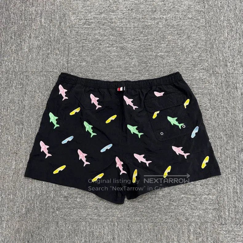 Thom Browne Thom Browne Shark Embroidered Nylon Shorts. Size US 32 / EU 48 - 2 Thumbnail