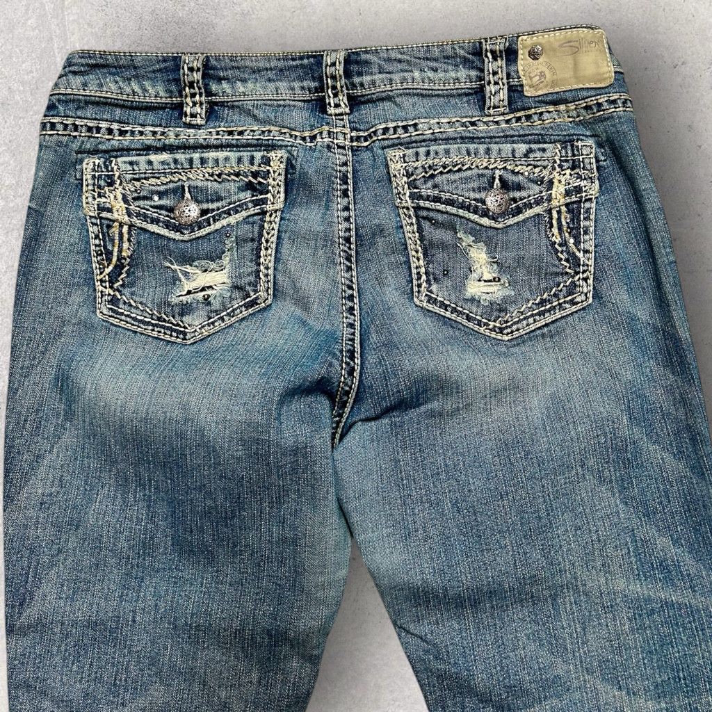 Silver Jeans Co. Vintage Silver Jean Co. Denim Distressed sz 16/31L Size 38" / US 16 / IT 52 - 3 Thumbnail