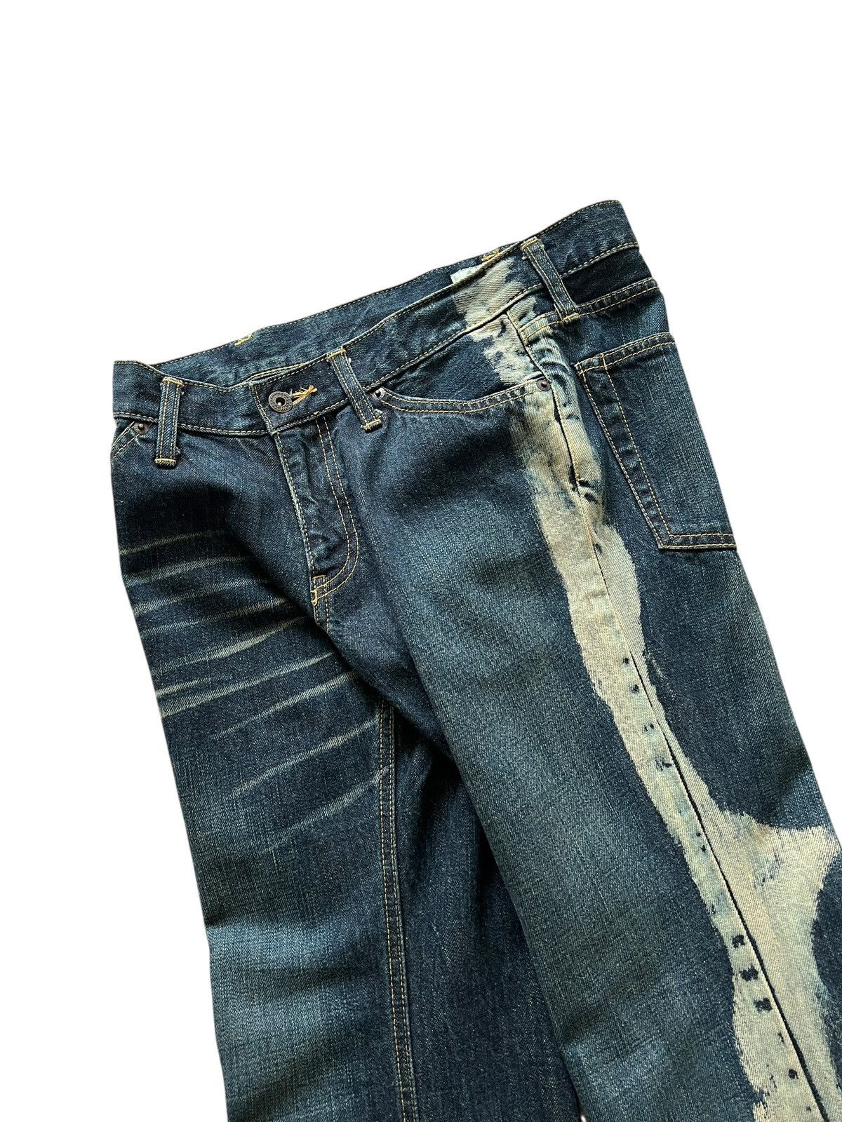 Japanese Brand 1990s Millie 🎌 Acid Touch Flare Denim Size US 32 / EU 48 - 10 Thumbnail